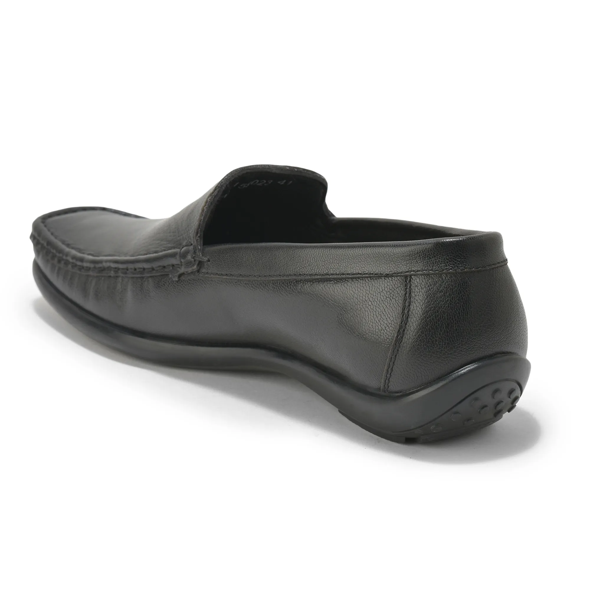 Woodland Men’S Black Leather Classic Slip-On Shoes - Thumbnail 7