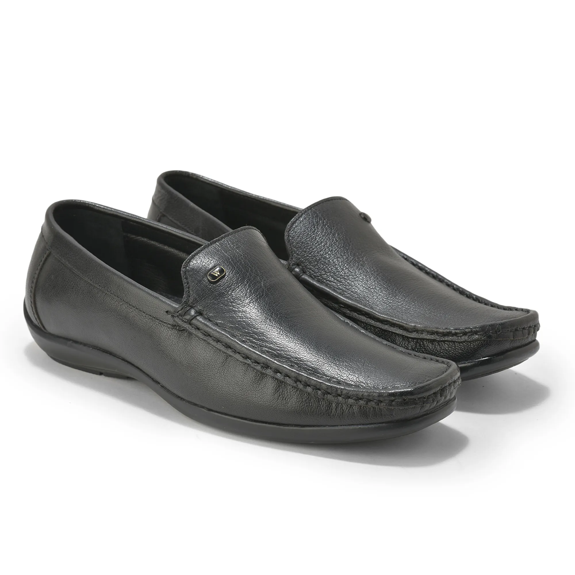 Woodland Men’S Black Leather Classic Slip-On Shoes - Thumbnail 8
