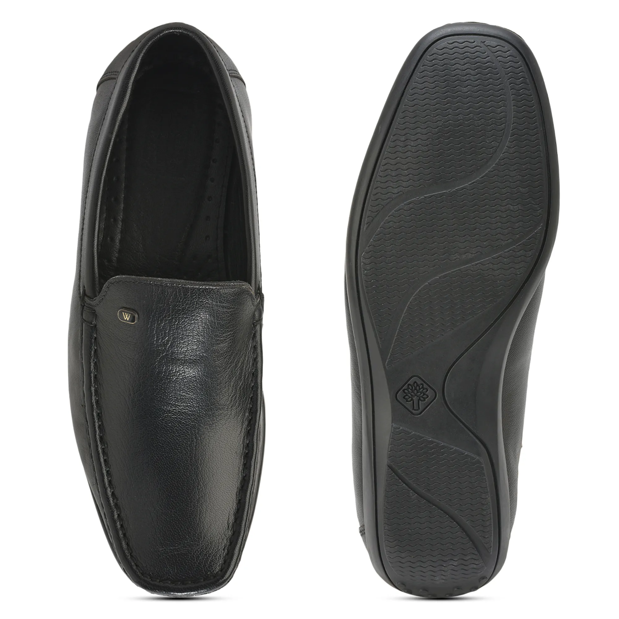 Woodland Men’S Black Leather Classic Slip-On Shoes - Thumbnail 9
