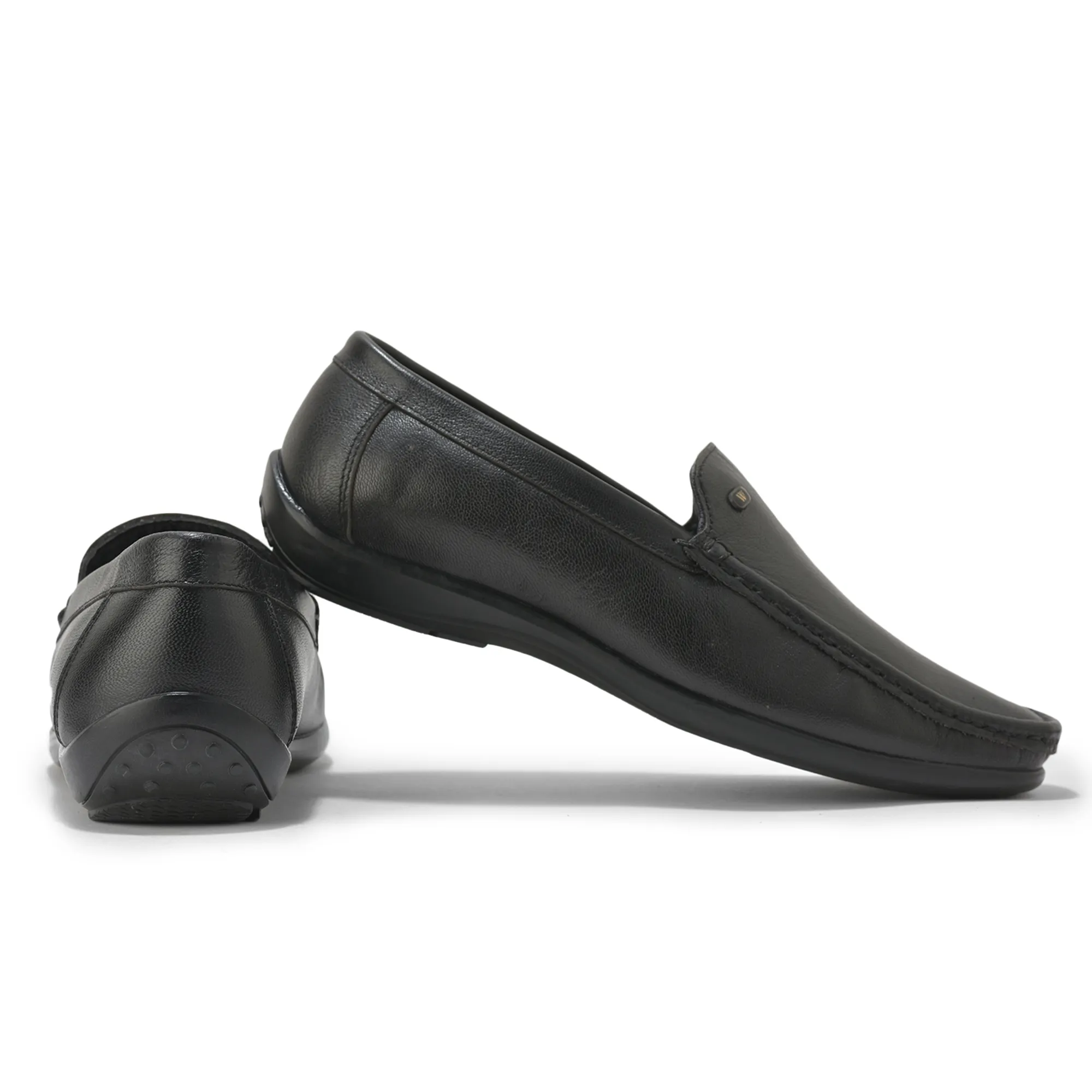 Woodland Men’S Black Leather Classic Slip-On Shoes - Thumbnail 10