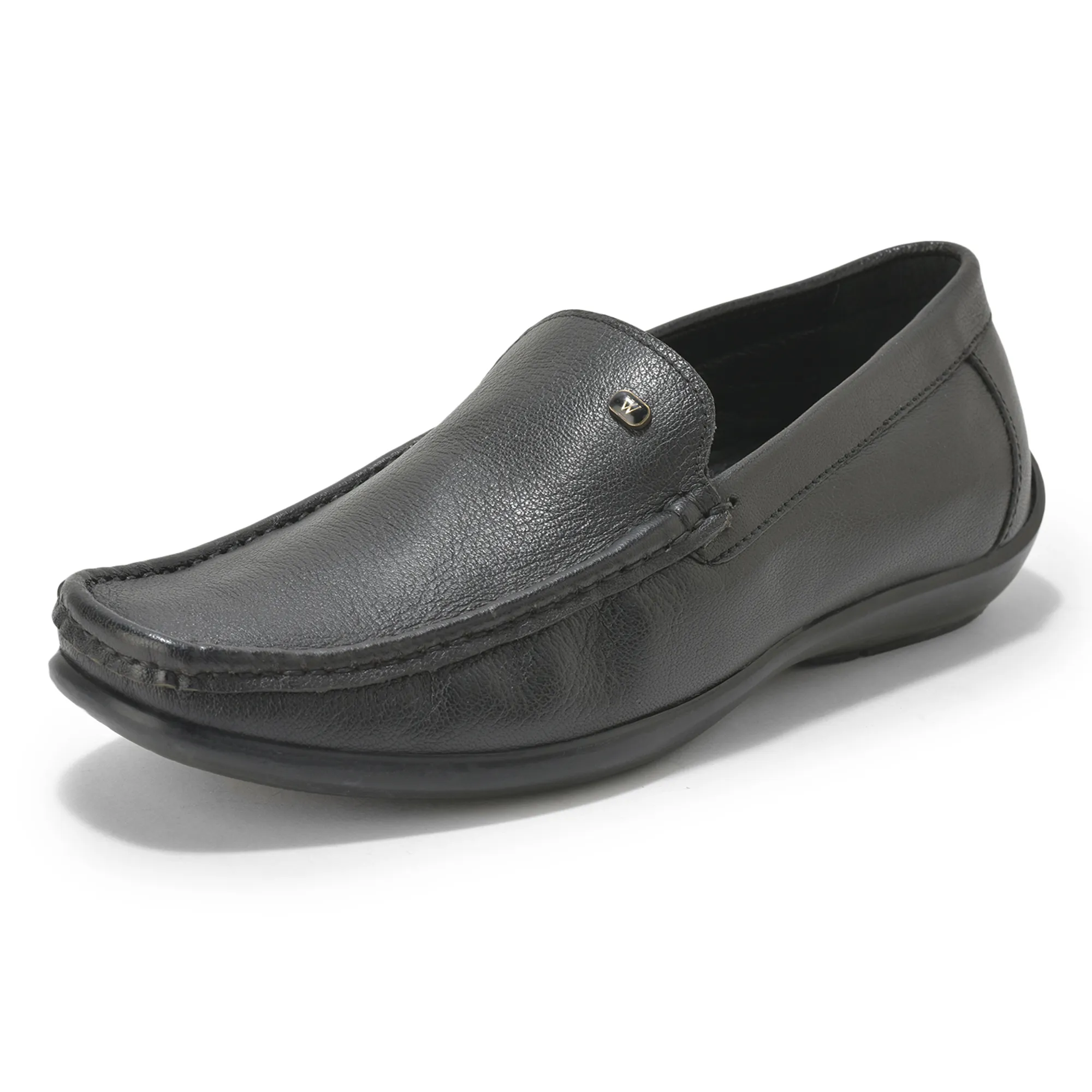 Woodland Men’S Black Leather Classic Slip-On Shoes - Thumbnail 11