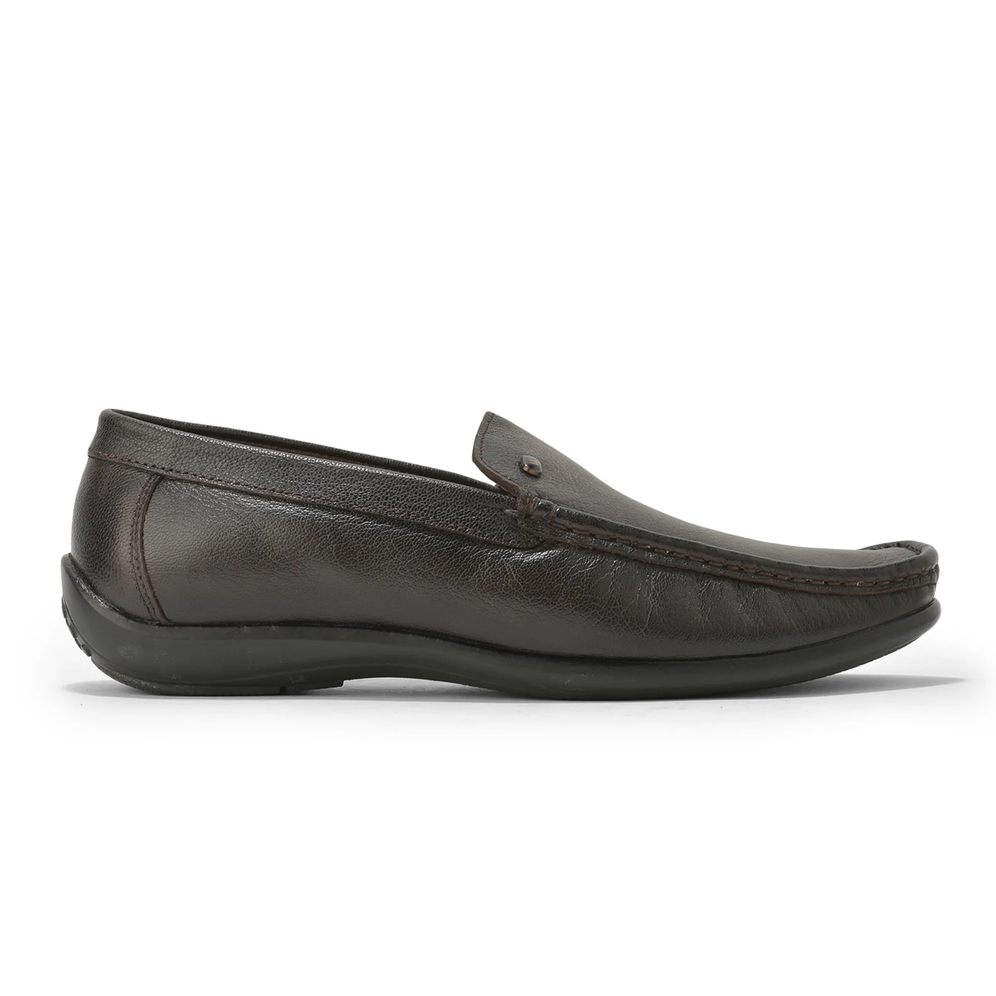 Woodland Men’S Brown Leather Classic Slip-On Shoes - Thumbnail 2