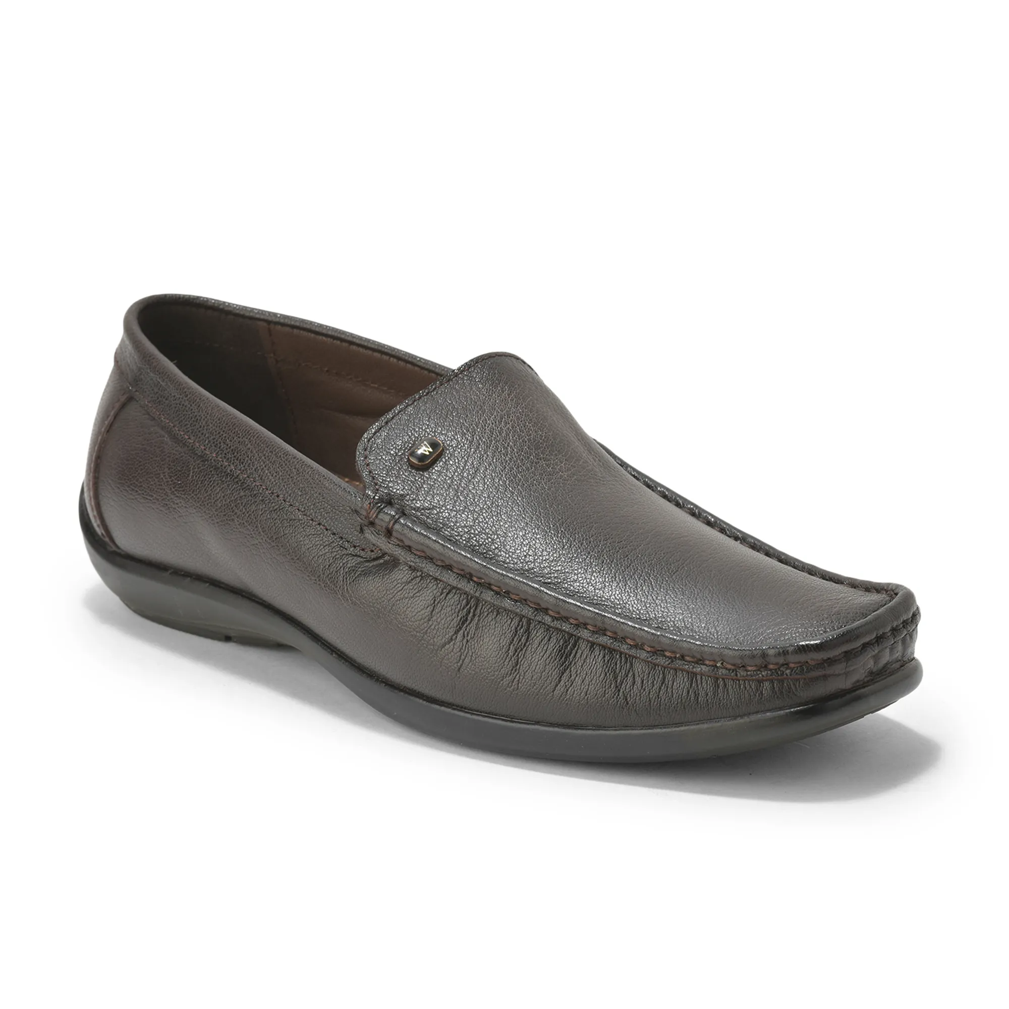 Woodland Men’S Brown Leather Classic Slip-On Shoes - Thumbnail 3
