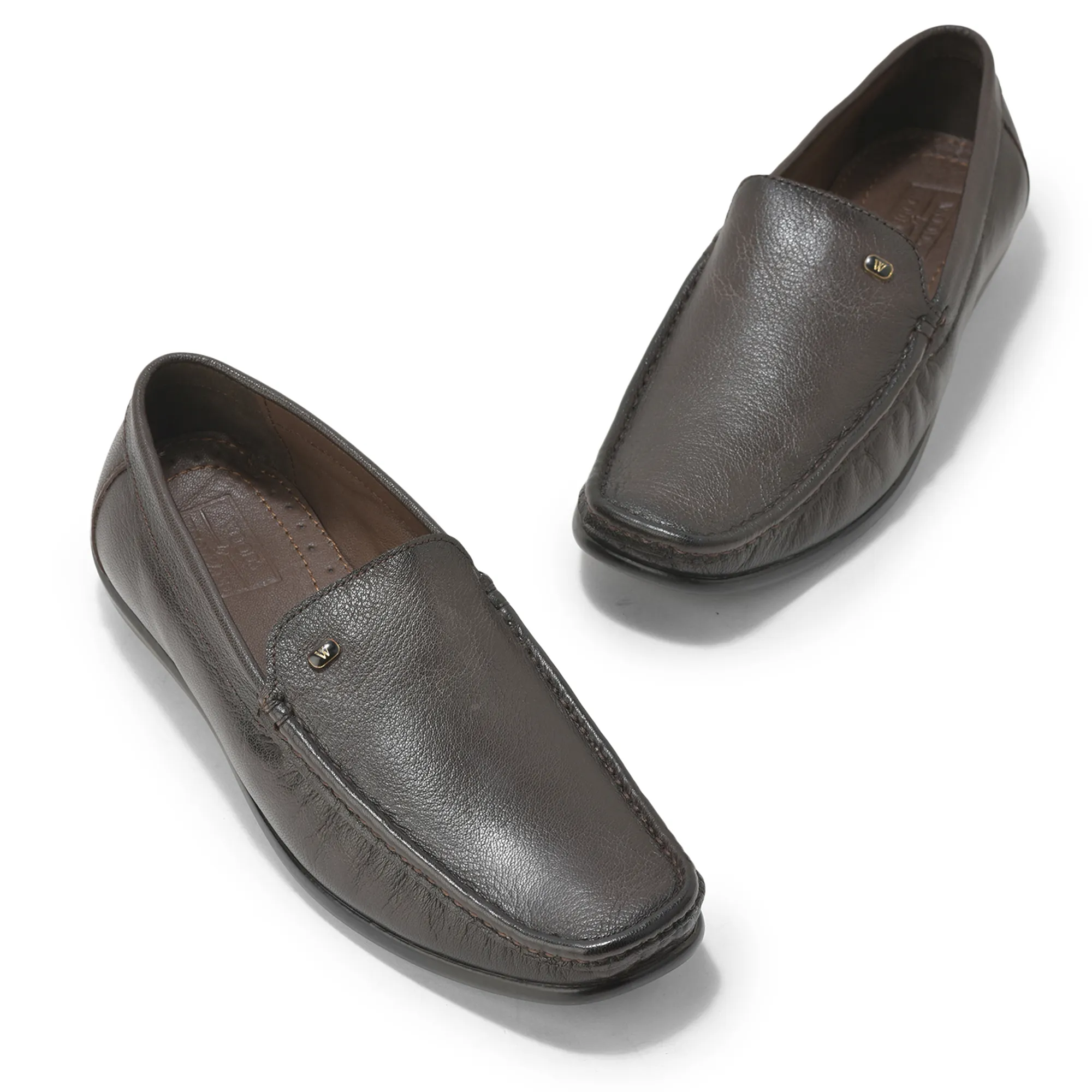 Woodland Men’S Brown Leather Classic Slip-On Shoes - Thumbnail 4