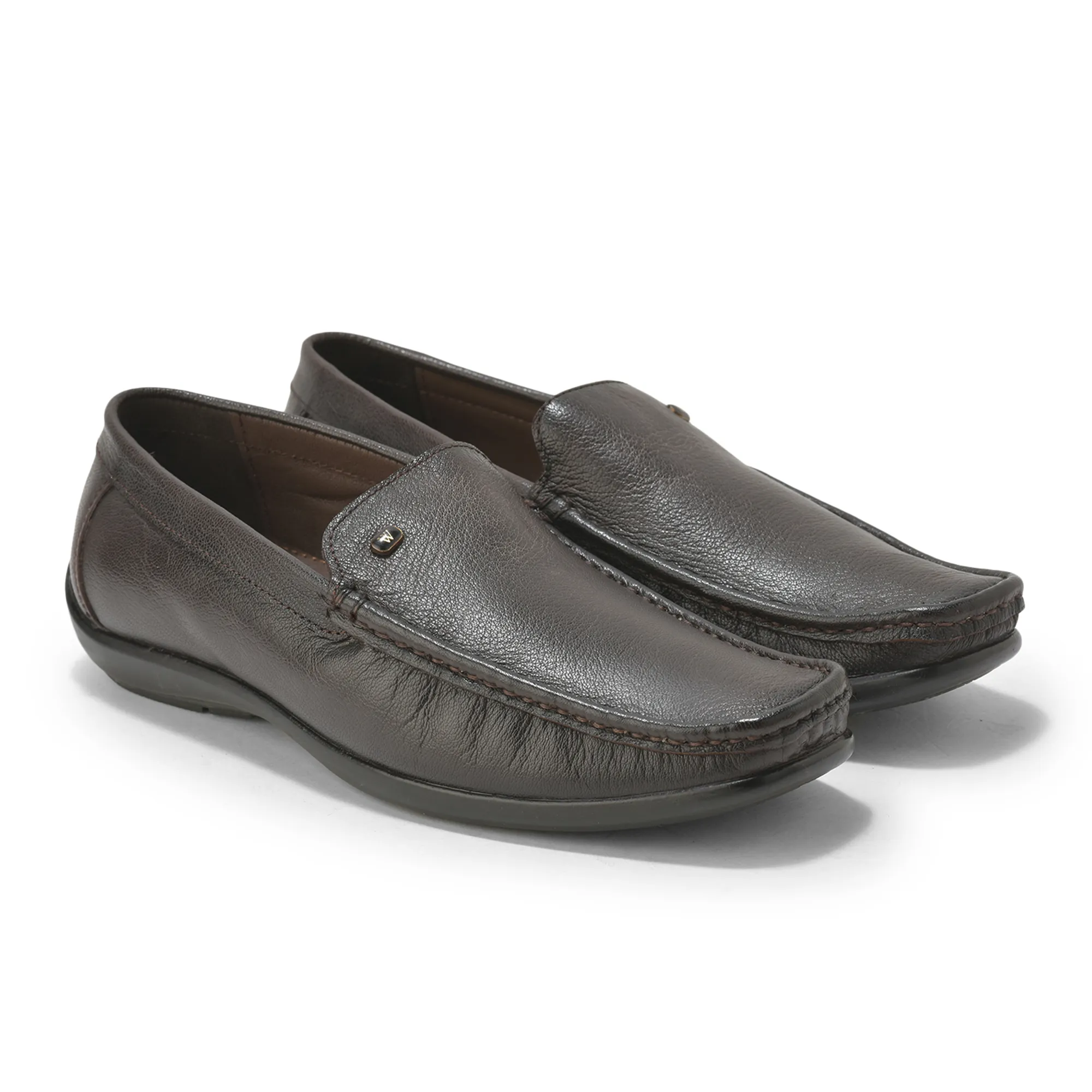 Woodland Men’S Brown Leather Classic Slip-On Shoes - Thumbnail 8