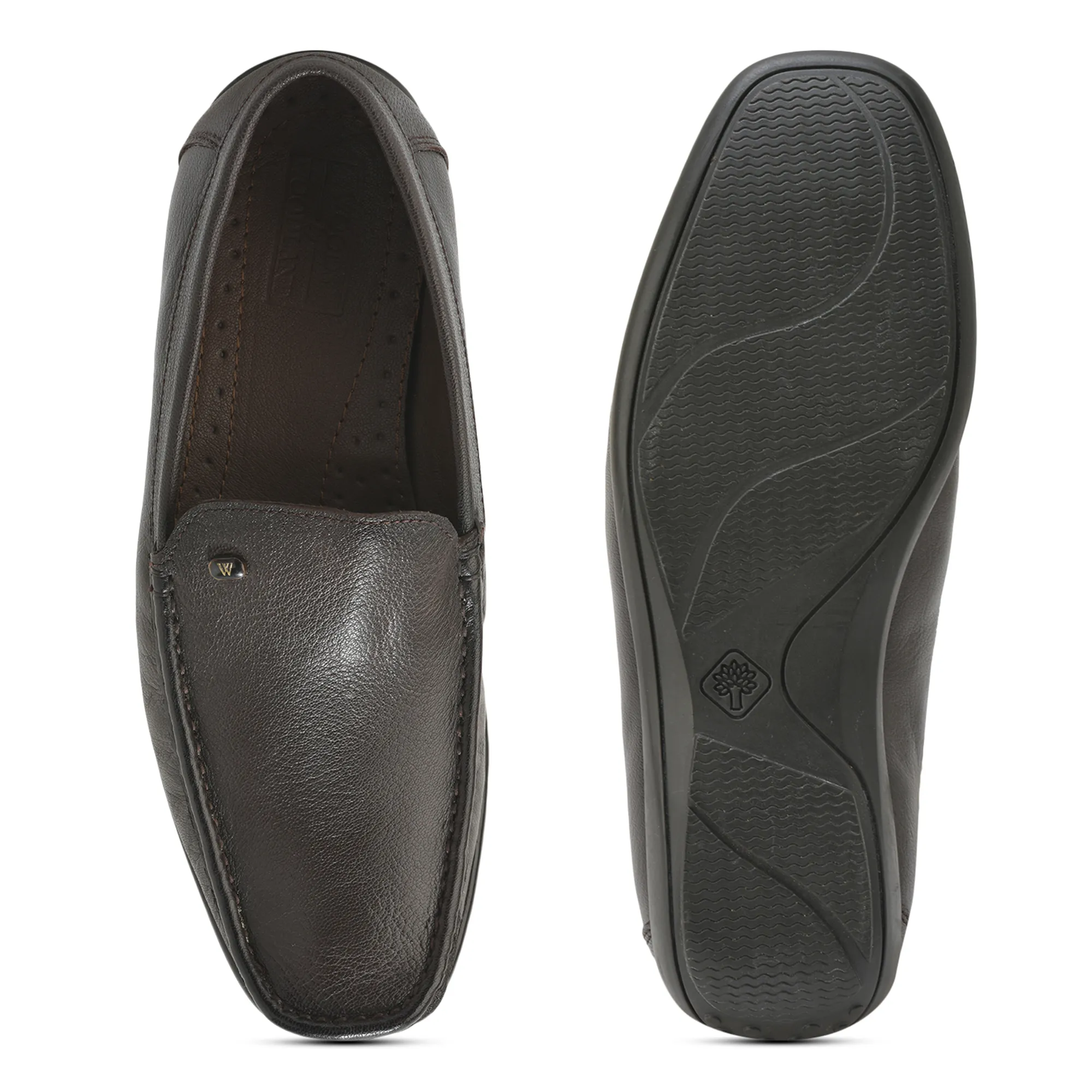 Woodland Men’S Brown Leather Classic Slip-On Shoes - Thumbnail 9