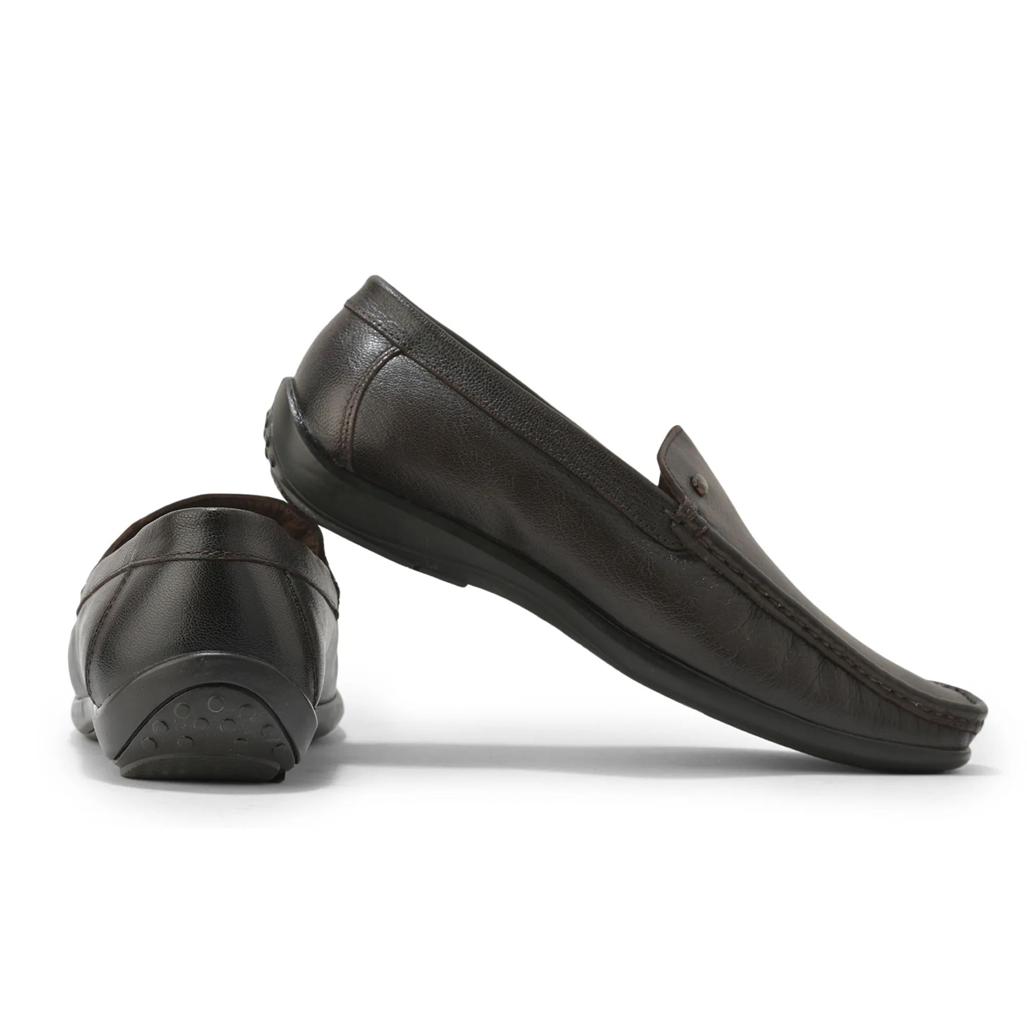 Woodland Men’S Brown Leather Classic Slip-On Shoes - Thumbnail 10