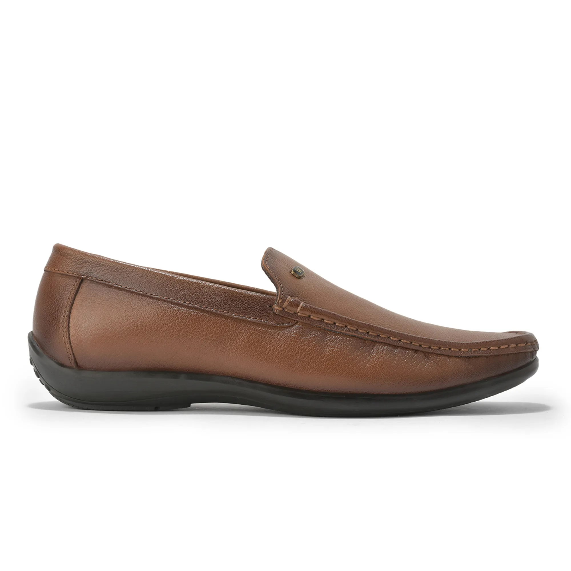 Woodland Men’S Tan Leather Classic Slip-On Shoes - Thumbnail 2