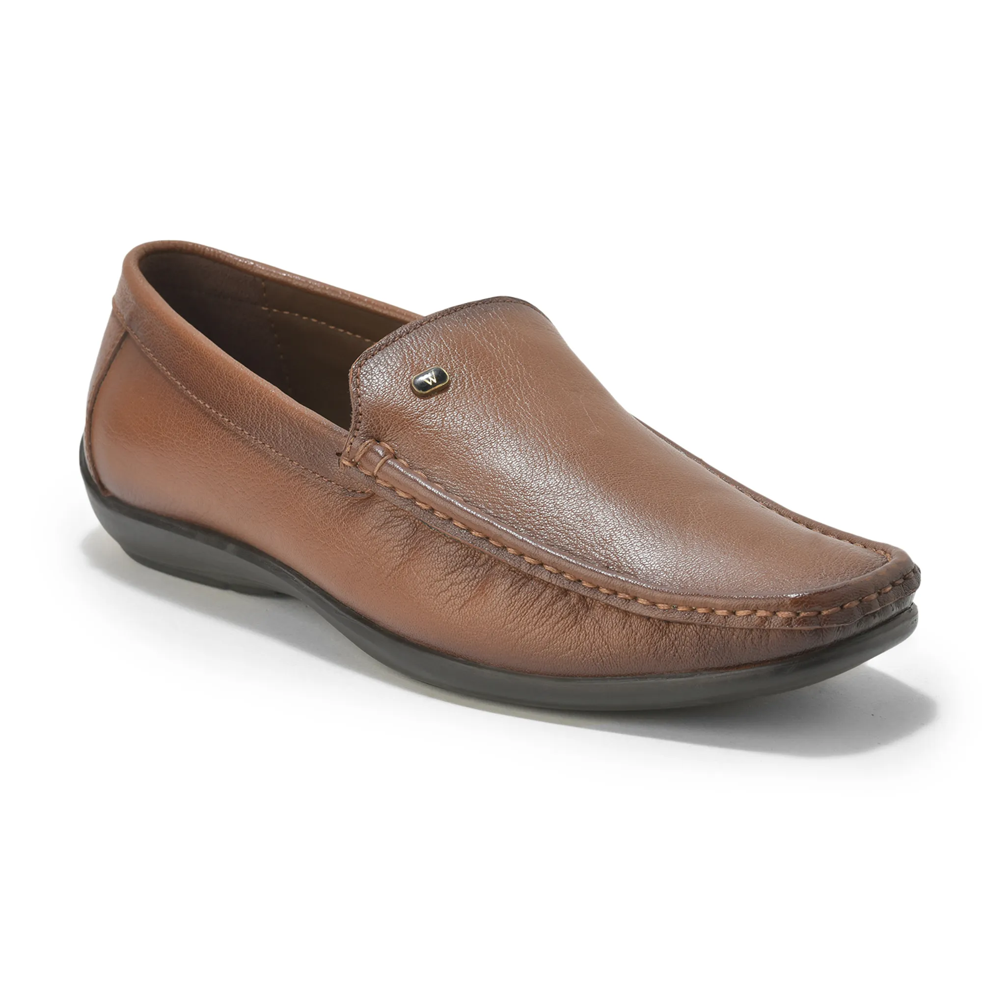 Woodland Men’S Tan Leather Classic Slip-On Shoes - Thumbnail 3