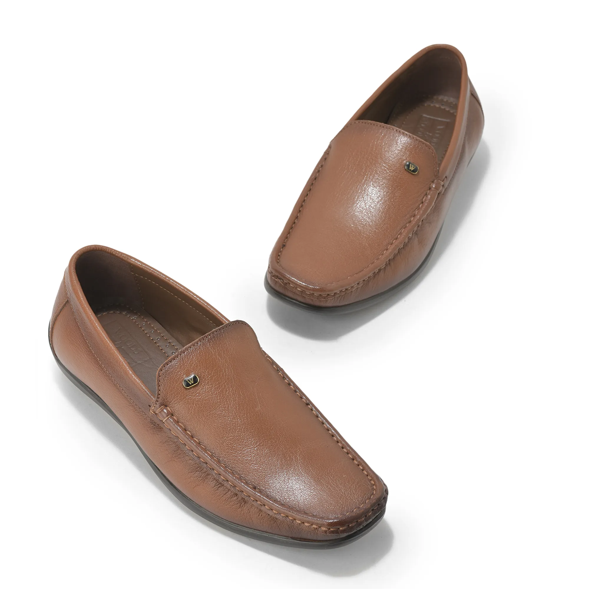 Woodland Men’S Tan Leather Classic Slip-On Shoes - Thumbnail 4