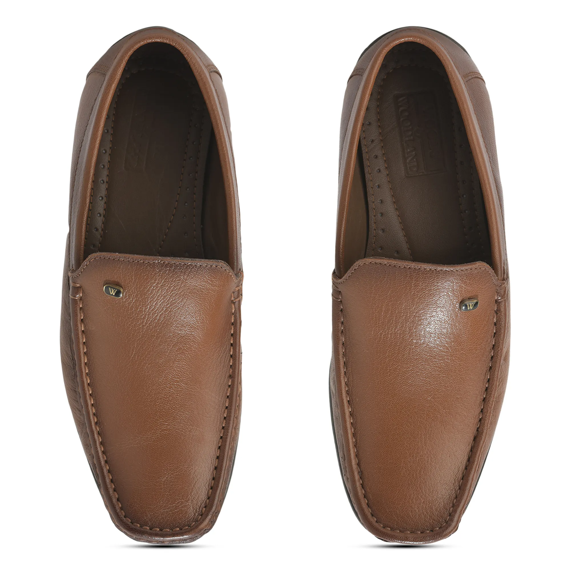 Woodland Men’S Tan Leather Classic Slip-On Shoes - Thumbnail 5