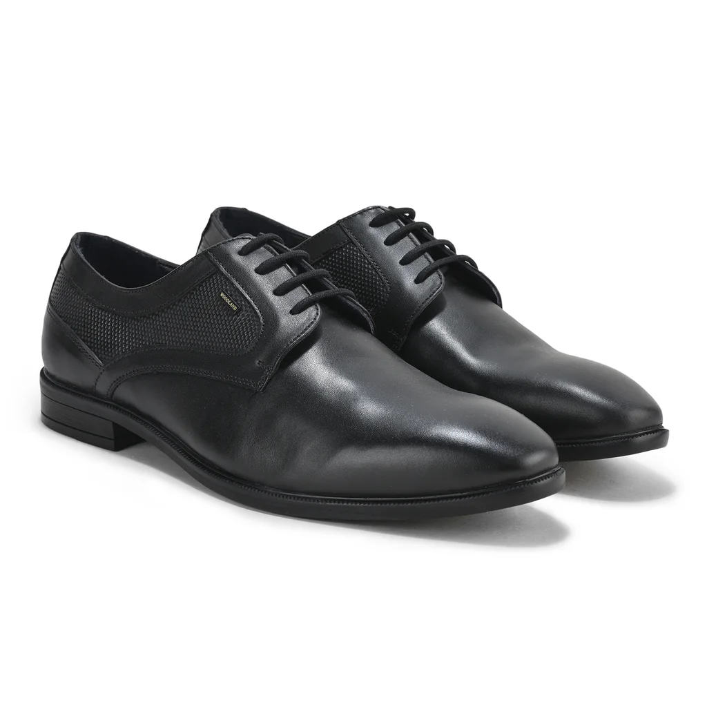 Woodland Men’s Black Lace-Up Formal Shoes - Thumbnail 6