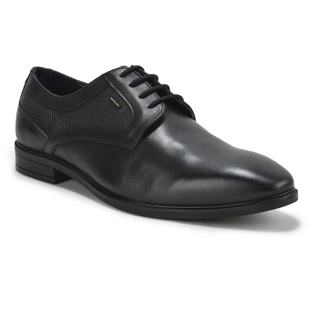 Woodland Men’s Black Lace-Up Formal Shoes - Thumbnail 8