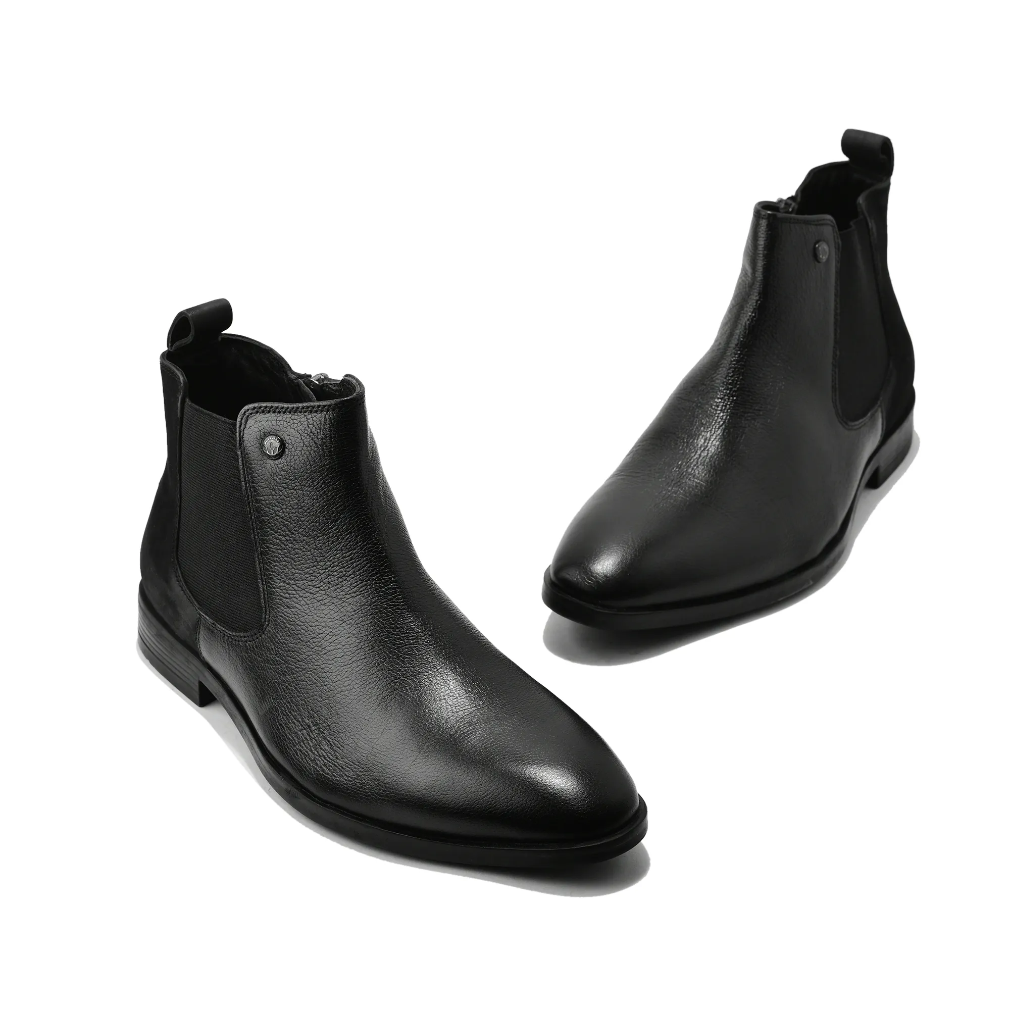 Woodland Men's Black Classic Chelsea Boots - Thumbnail 4