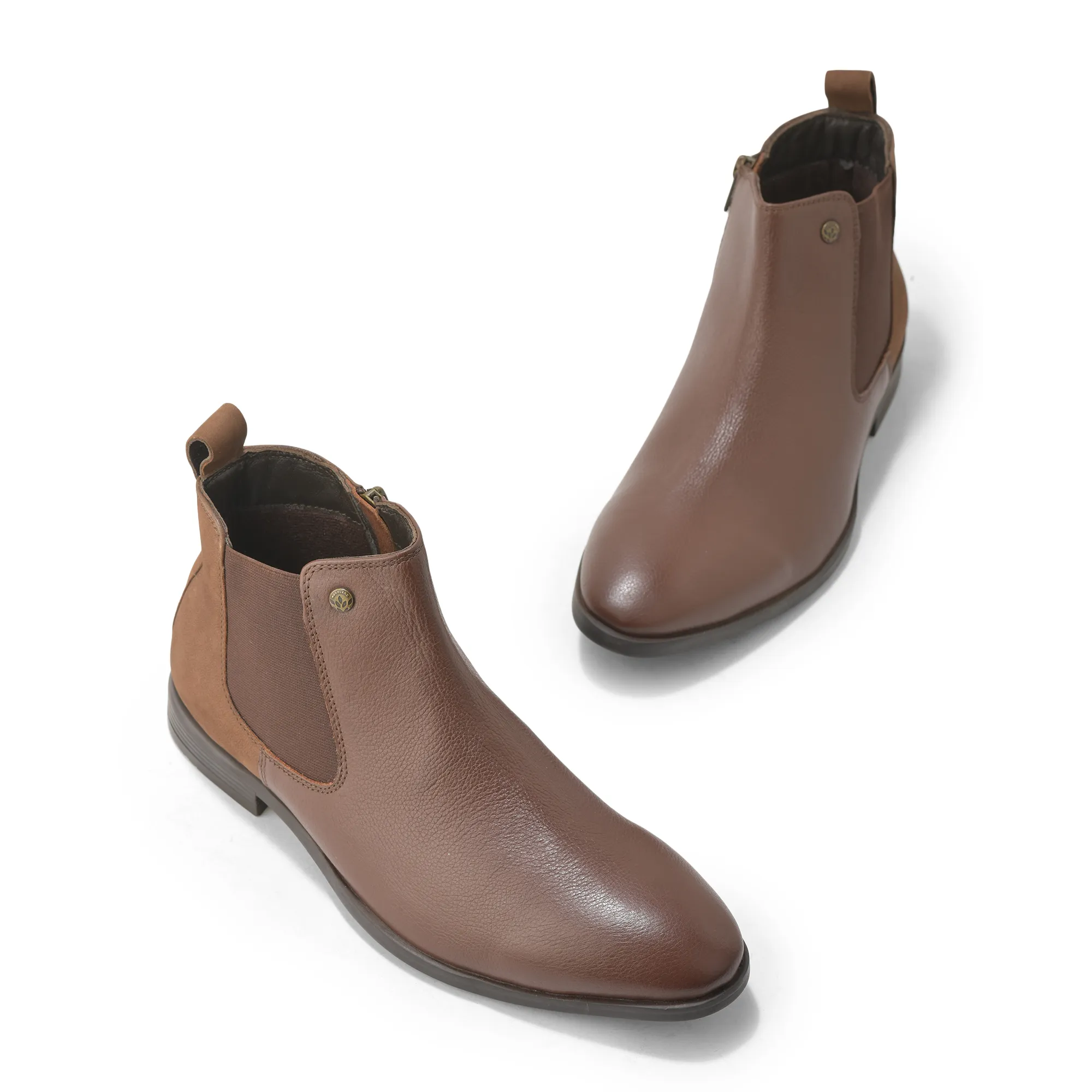 Woodland Men’s Tan Classic Chelsea Boots - Thumbnail 3