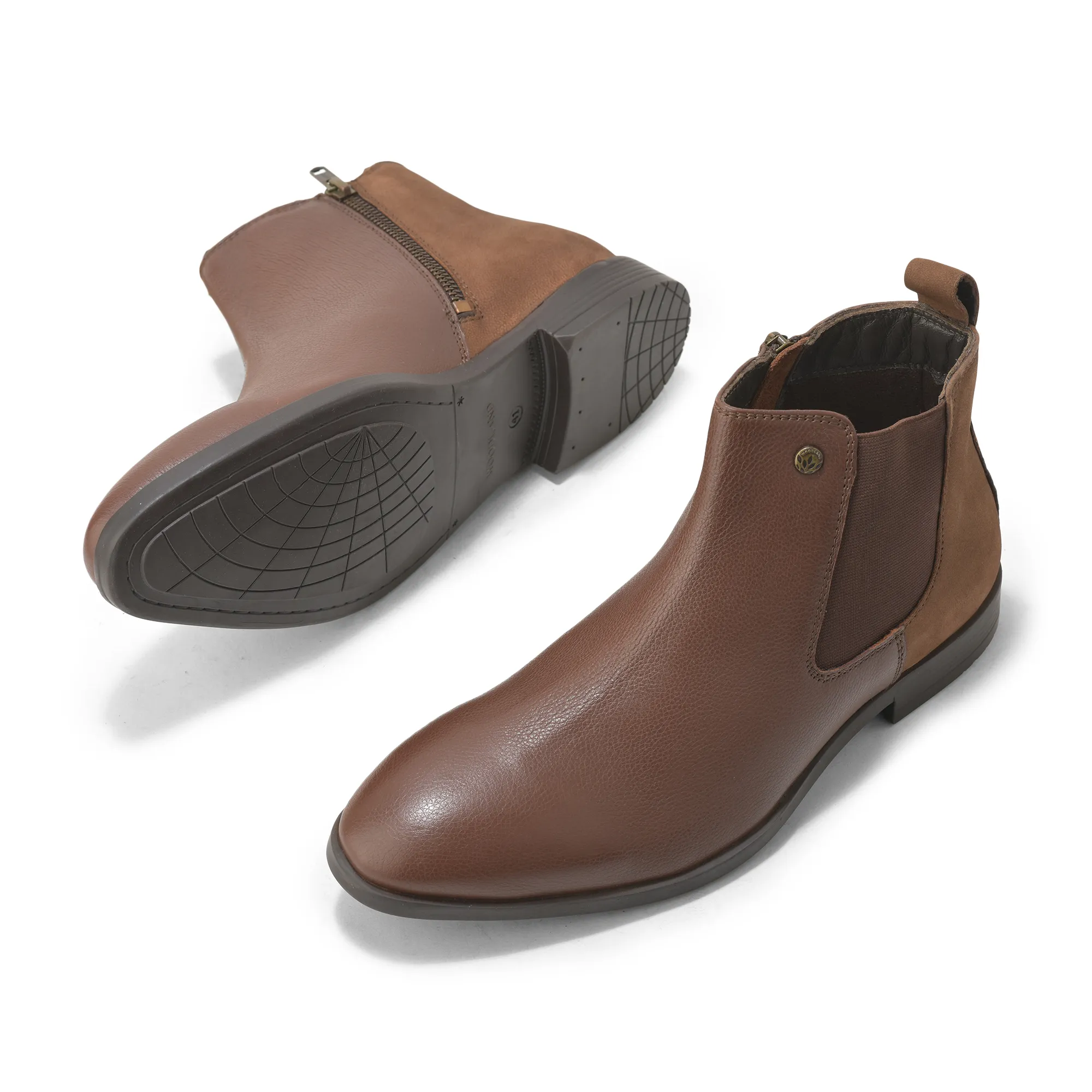 Woodland Men’s Tan Classic Chelsea Boots - Thumbnail 4