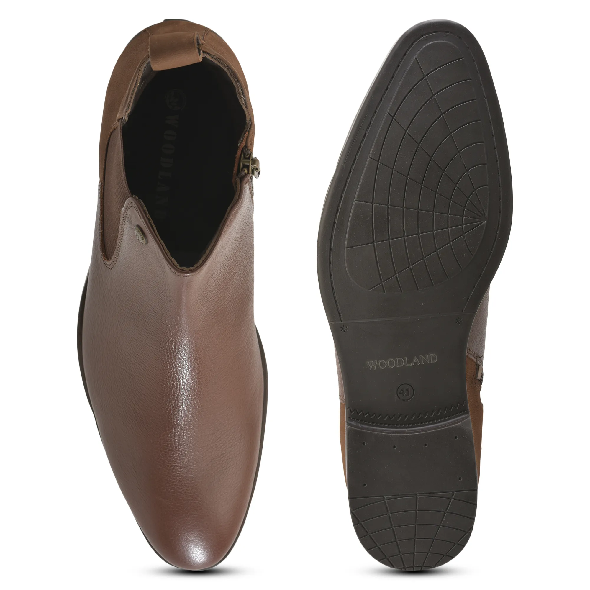 Woodland Men’s Tan Classic Chelsea Boots - Thumbnail 7