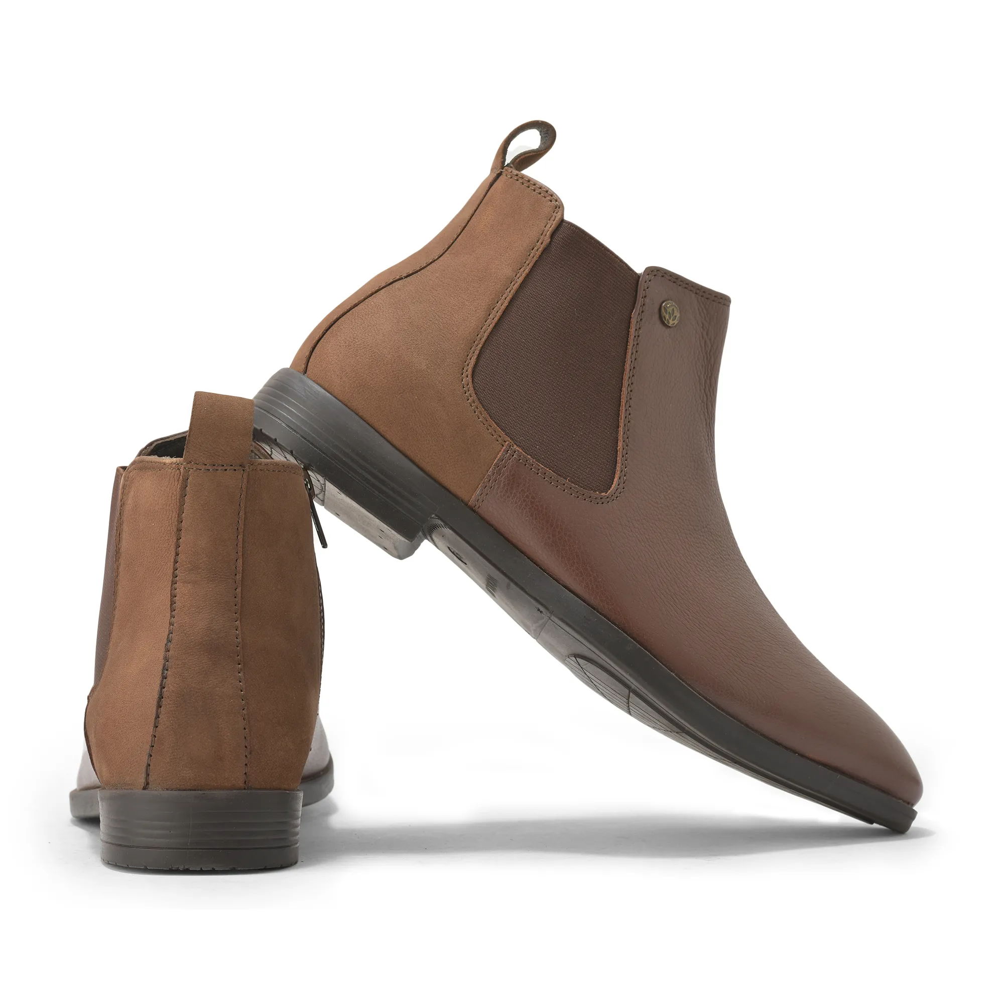 Woodland Men’s Tan Classic Chelsea Boots - Thumbnail 8