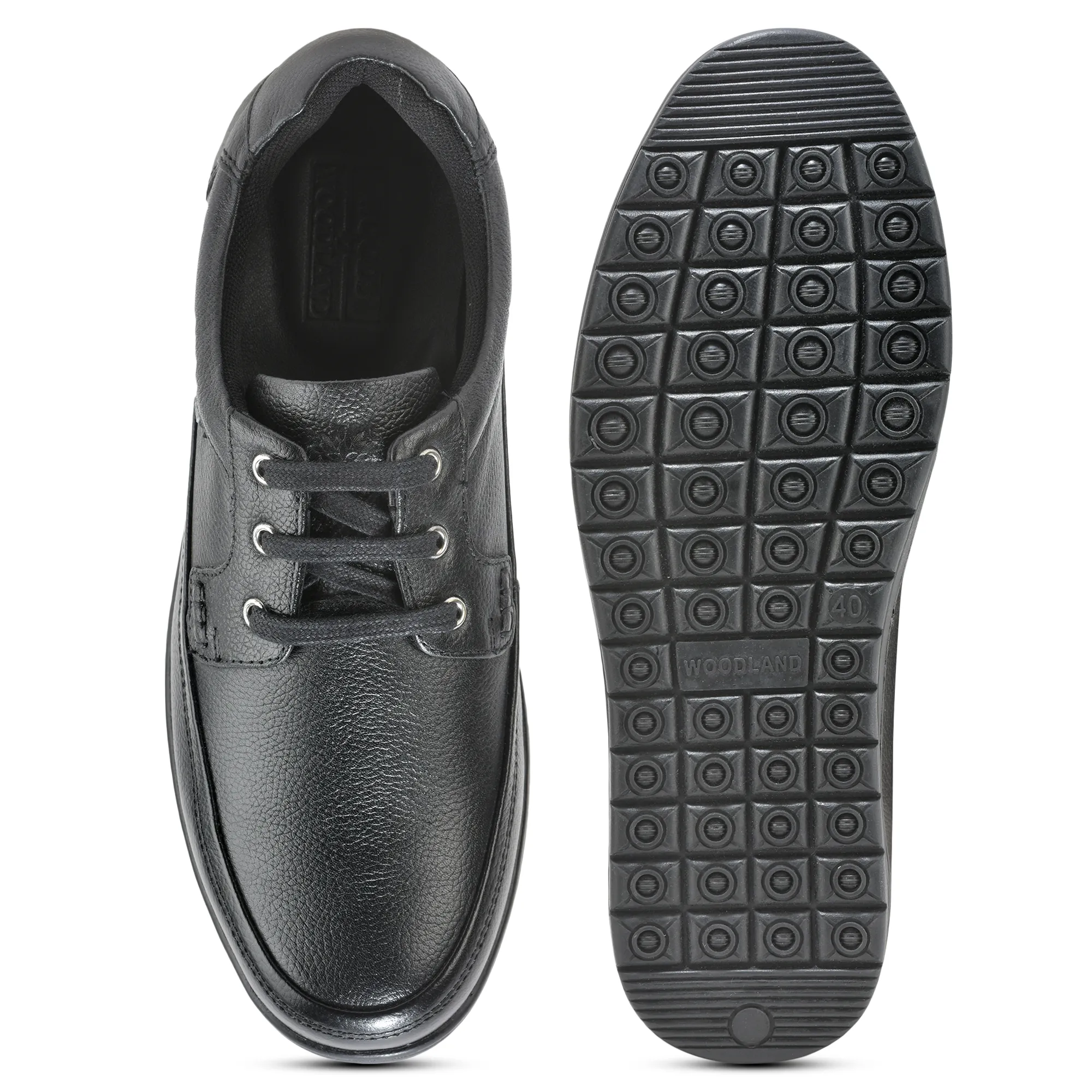 Woodland Black Men Formal Lace Up Shoes - Thumbnail 7