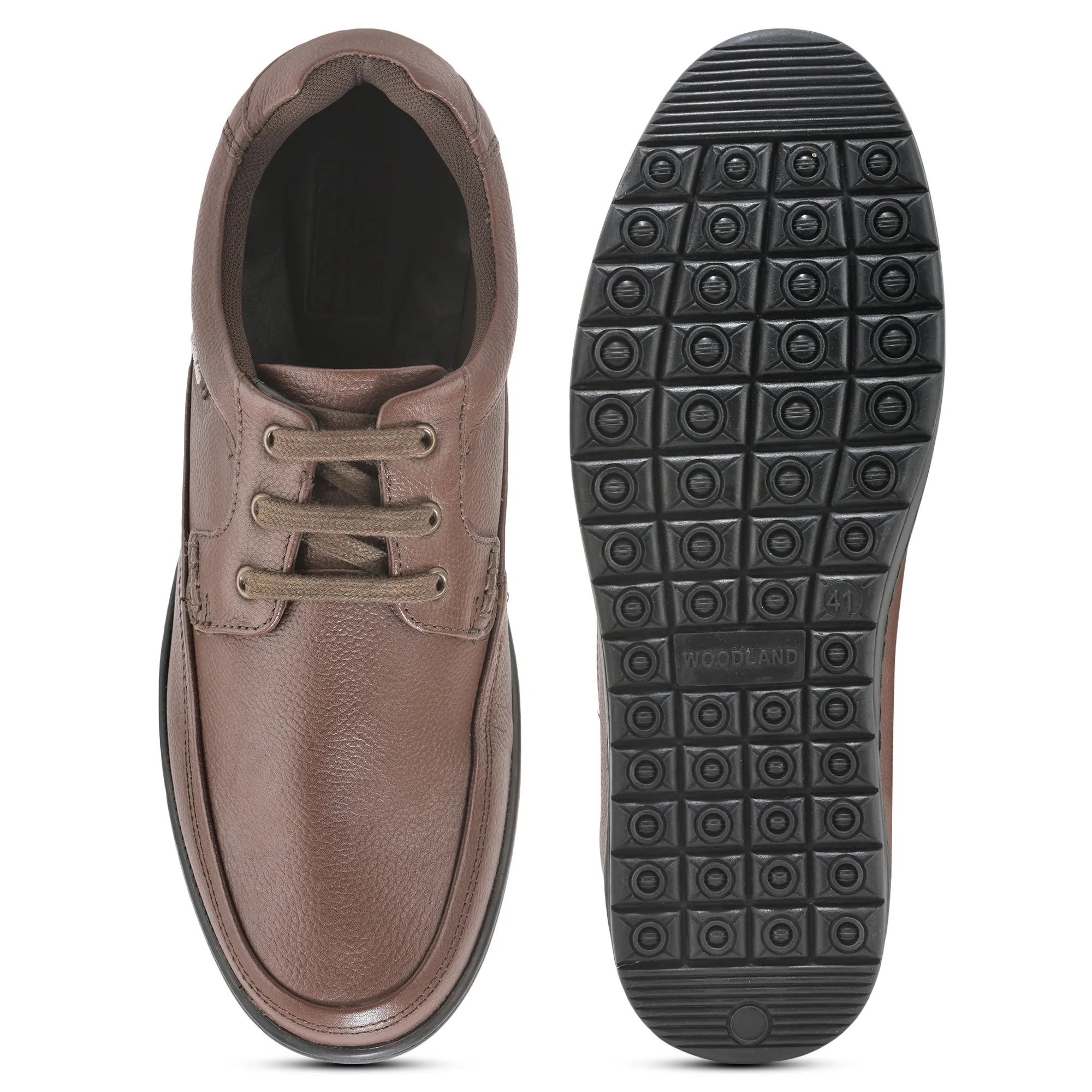 Woodland Brown Men Formal Lace Up Shoes - Thumbnail 7