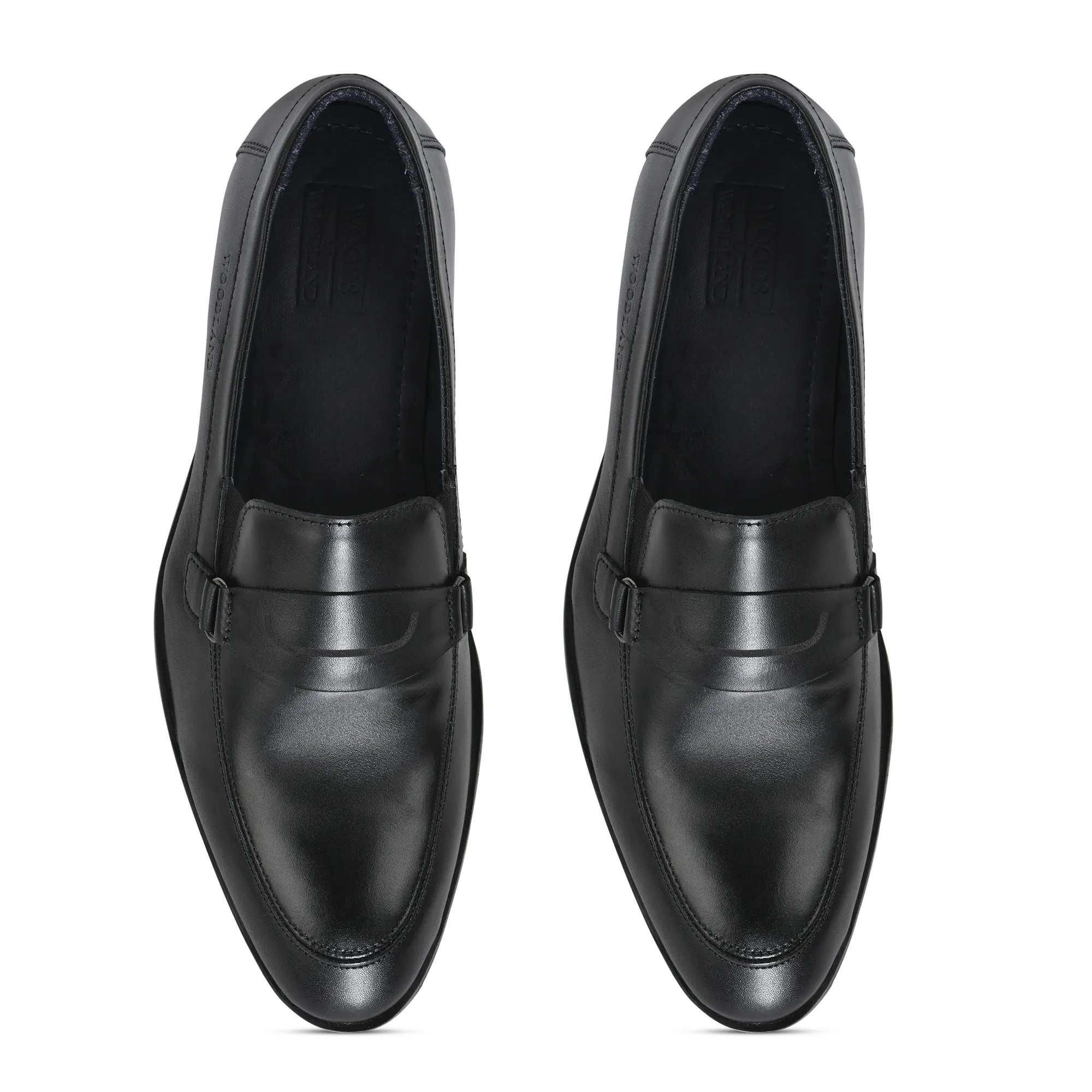Black Leather Men Classic Shoes - Thumbnail 3