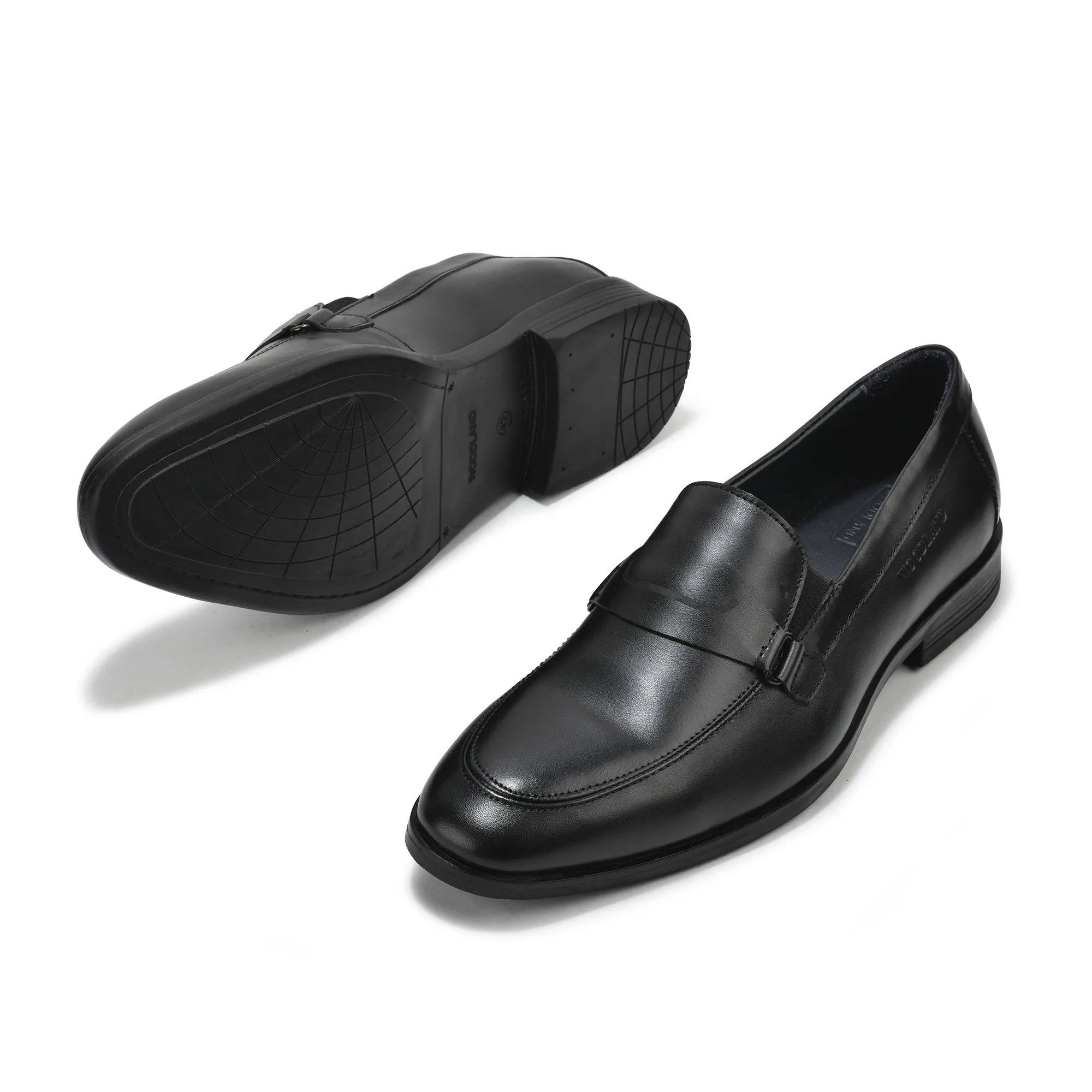 Black Leather Men Classic Shoes - Thumbnail 4