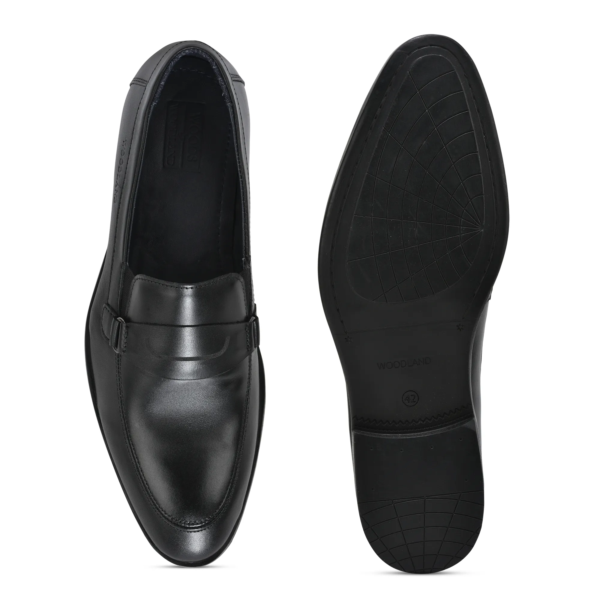 Black Leather Men Classic Shoes - Thumbnail 7