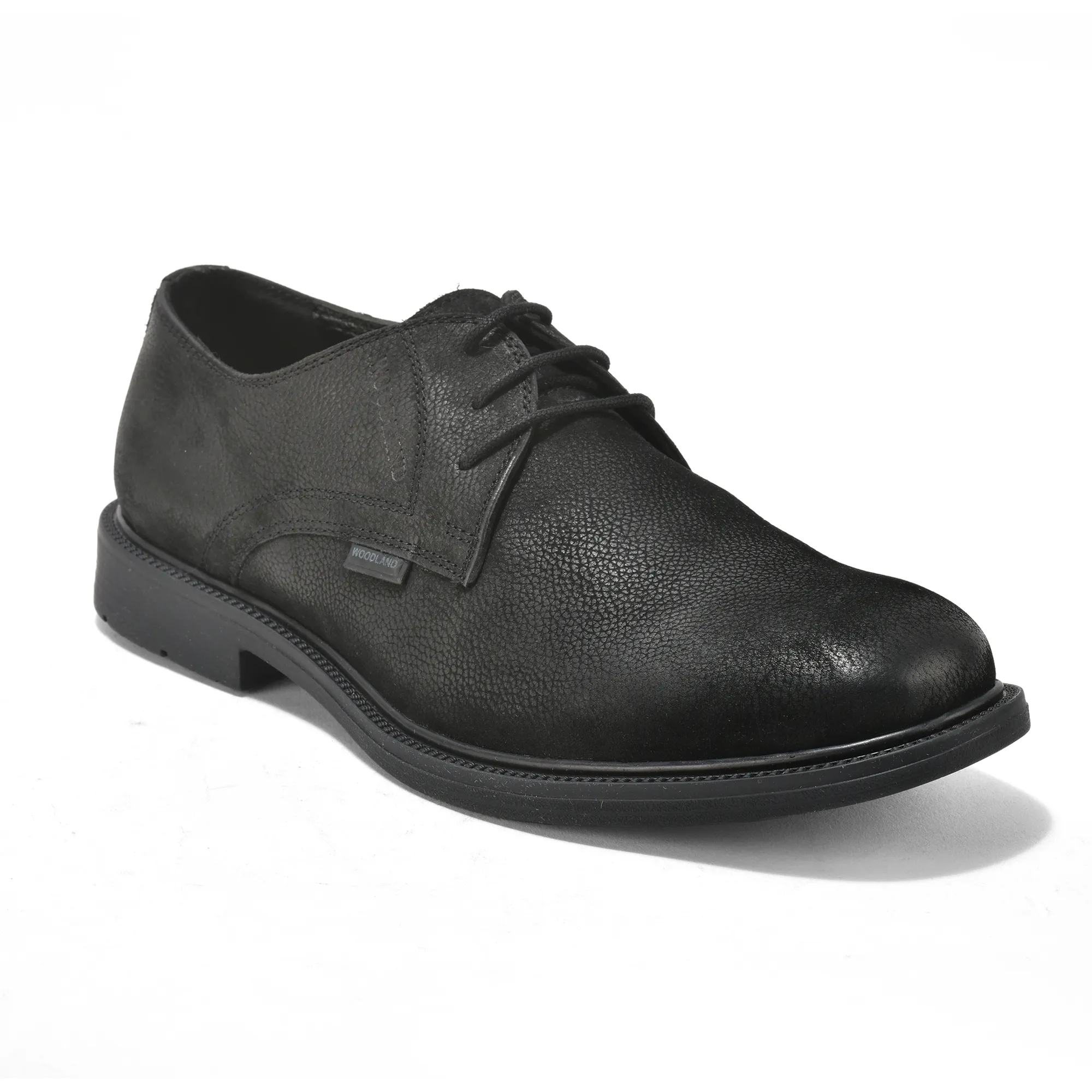 Woodland Black Classic Casual Lace Up Shoes For Men - Thumbnail 3