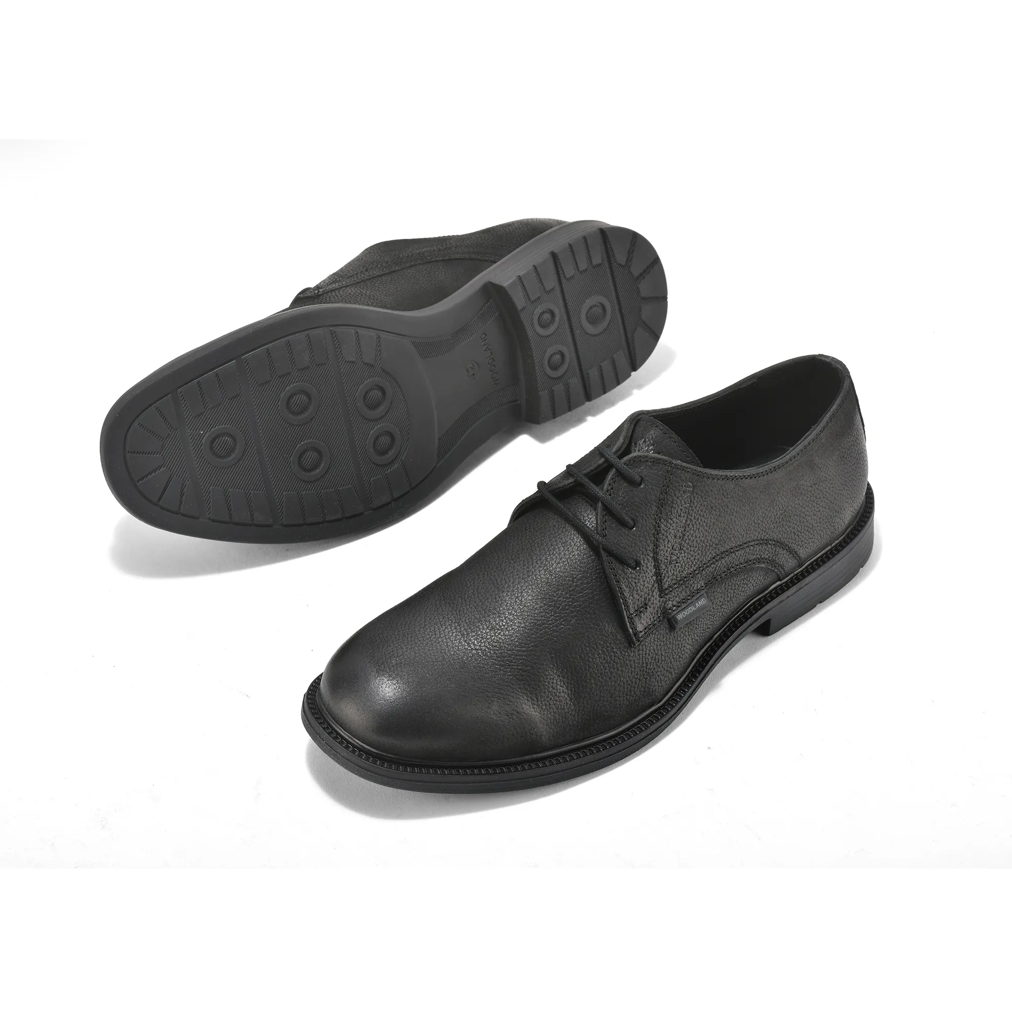 Woodland Black Classic Casual Lace Up Shoes For Men - Thumbnail 5