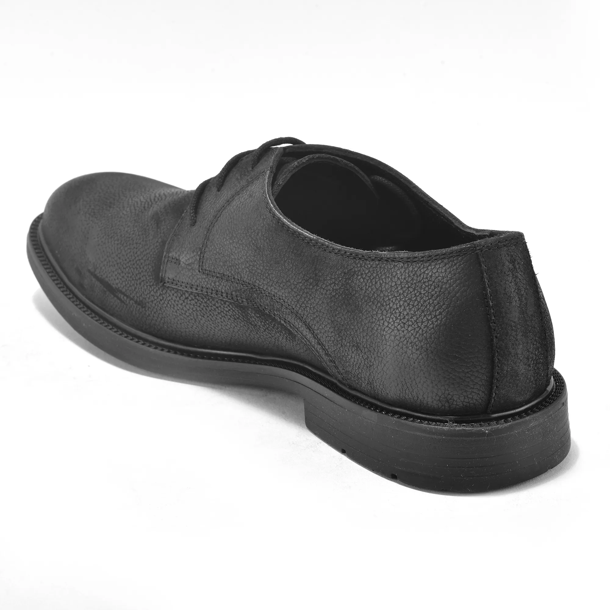 Woodland Black Classic Casual Lace Up Shoes For Men - Thumbnail 6