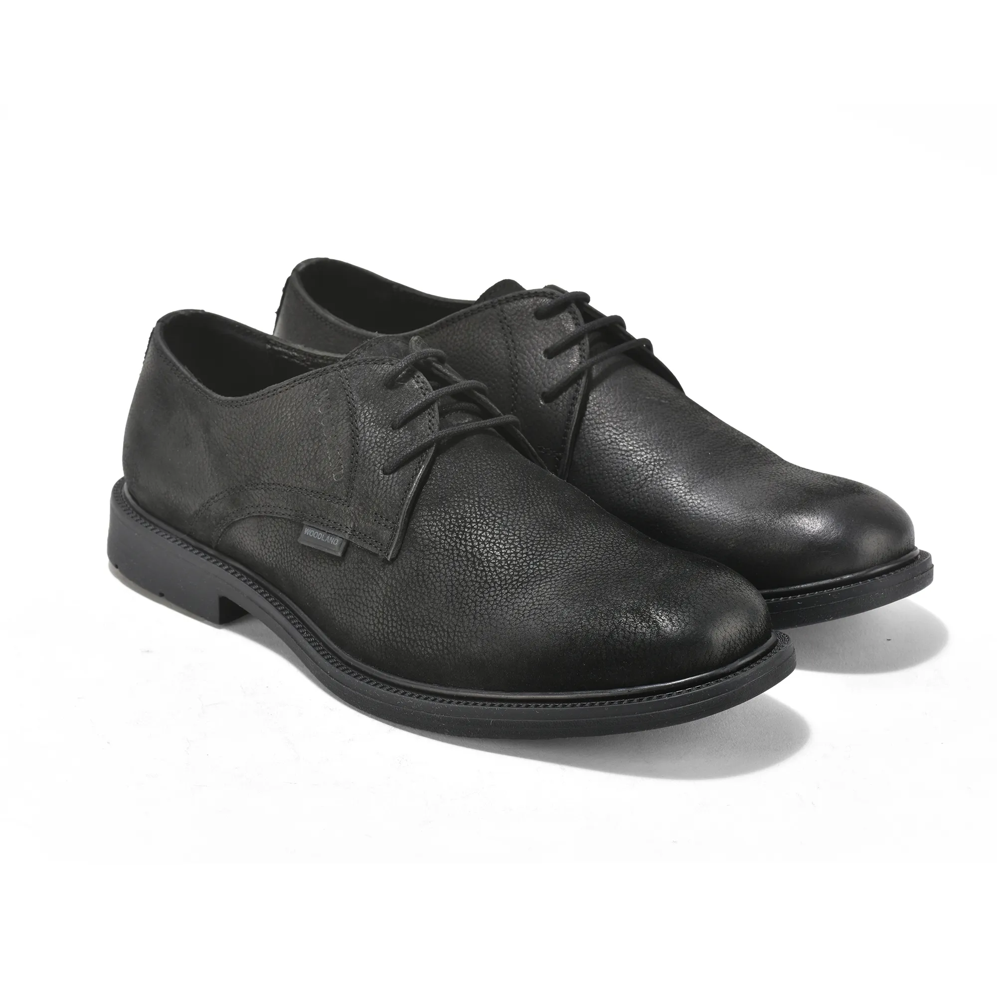 Woodland Black Classic Casual Lace Up Shoes For Men - Thumbnail 7