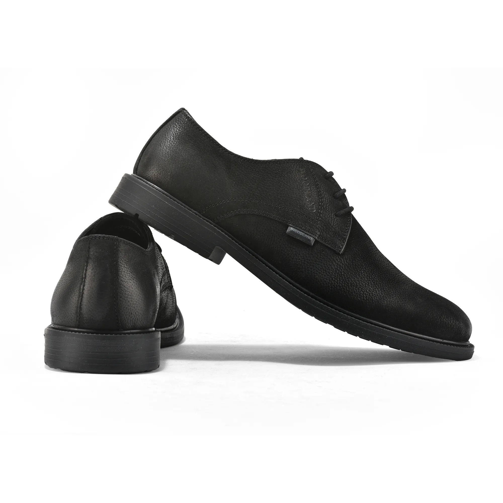 Woodland Black Classic Casual Lace Up Shoes For Men - Thumbnail 10