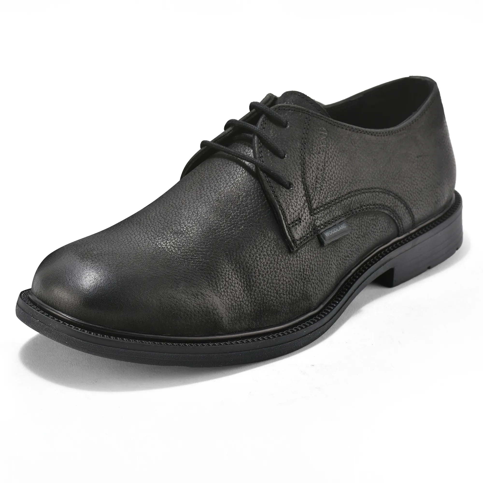 Woodland Black Classic Casual Lace Up Shoes For Men - Thumbnail 11