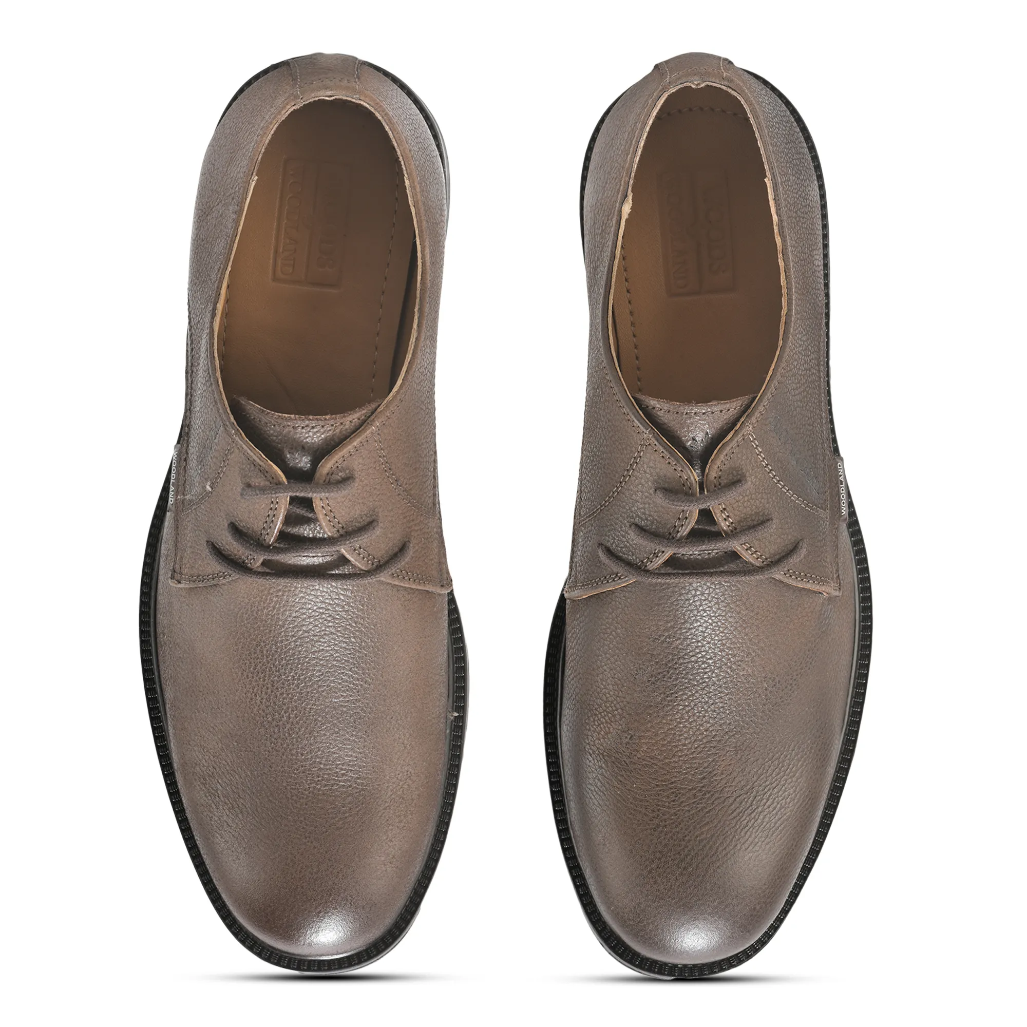 Woodland DBrown Classic Casual Lace Up Shoes For Men - Thumbnail 4