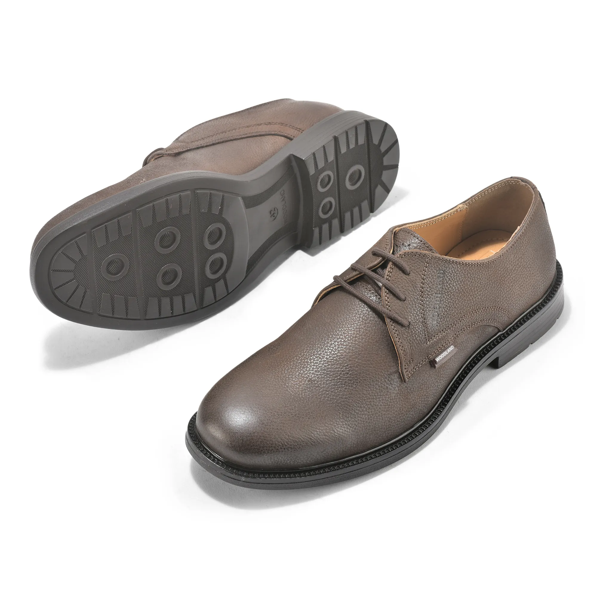 Woodland DBrown Classic Casual Lace Up Shoes For Men - Thumbnail 5