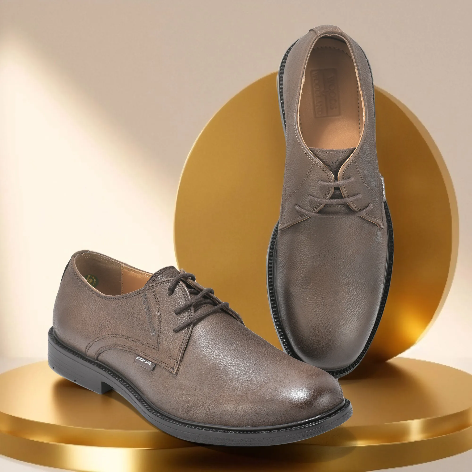 Woodland DBrown Classic Casual Lace Up Shoes For Men - Thumbnail 9