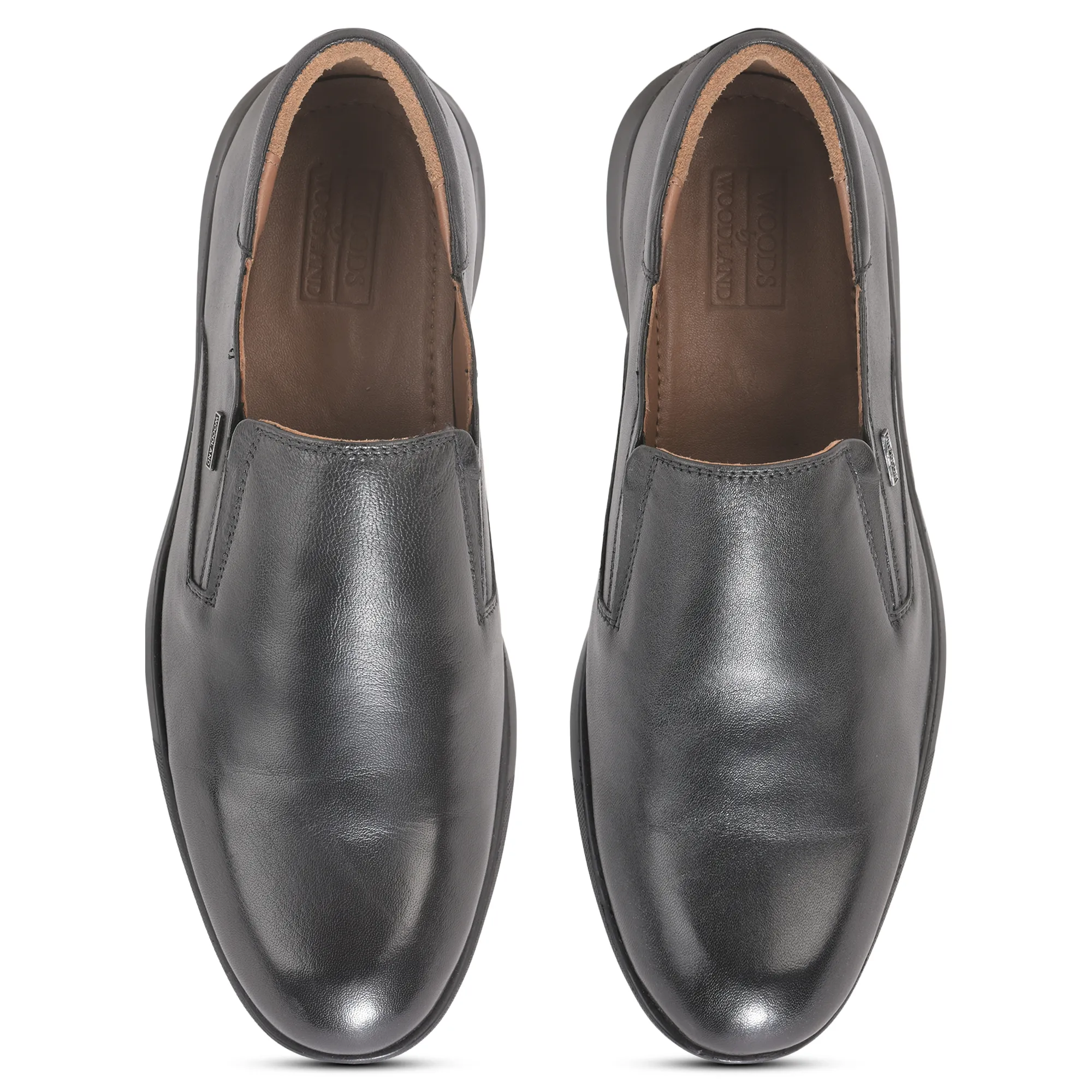 Black Softy Leather Slip On Shoes For Men - Thumbnail 4