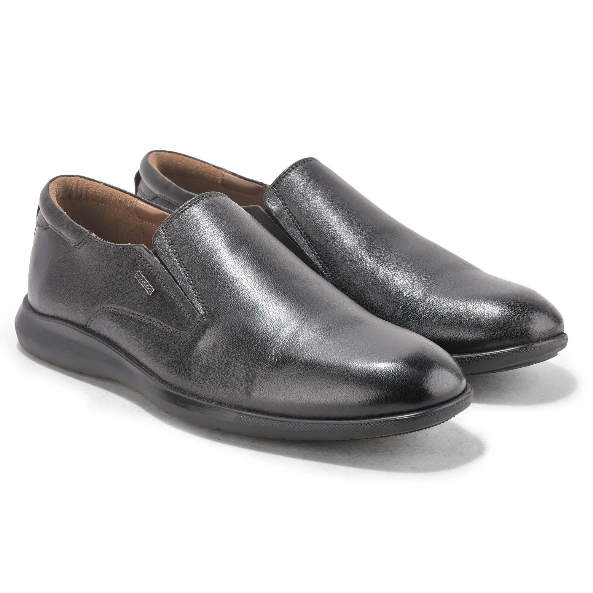Black Softy Leather Slip On Shoes For Men - Thumbnail 7