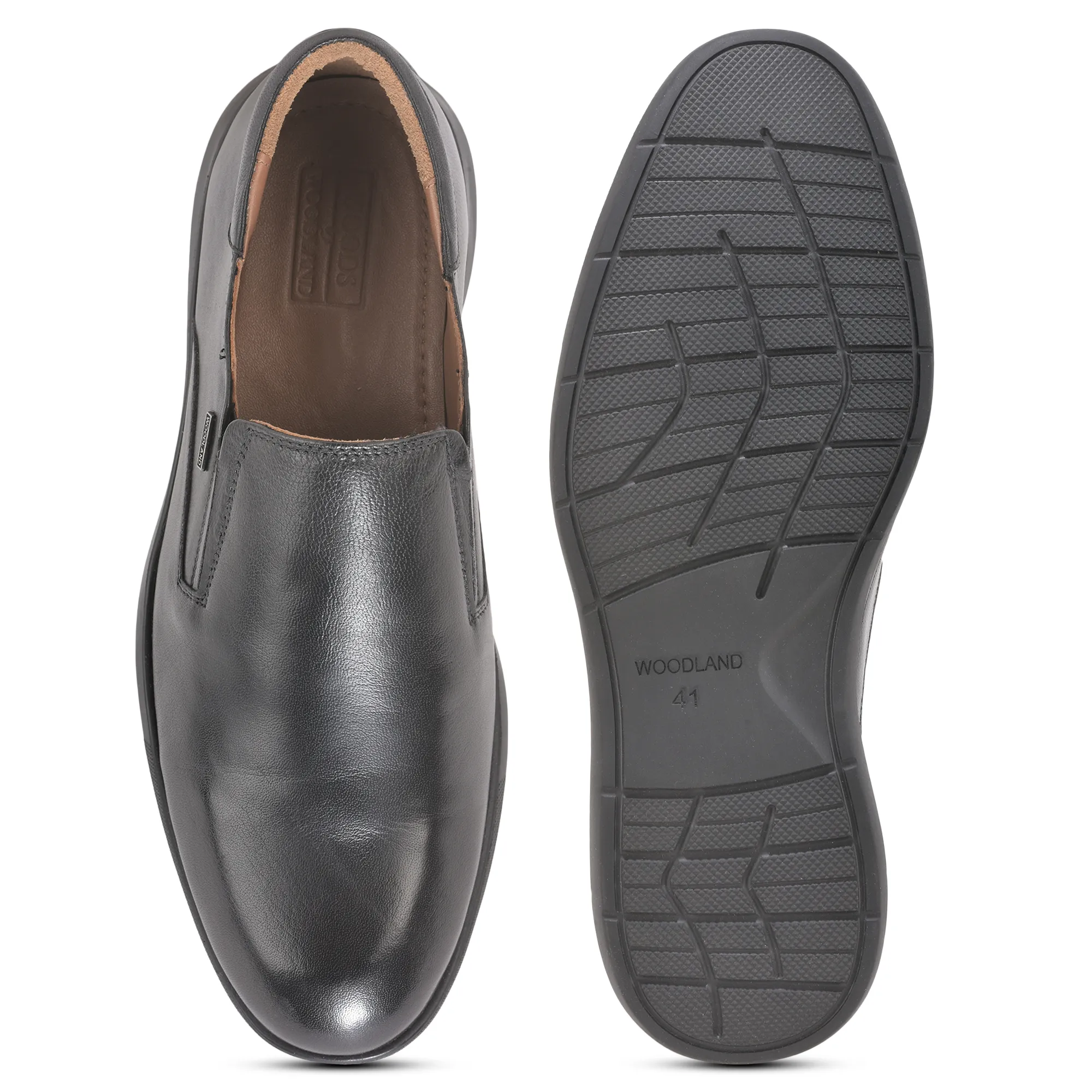 Black Softy Leather Slip On Shoes For Men - Thumbnail 8