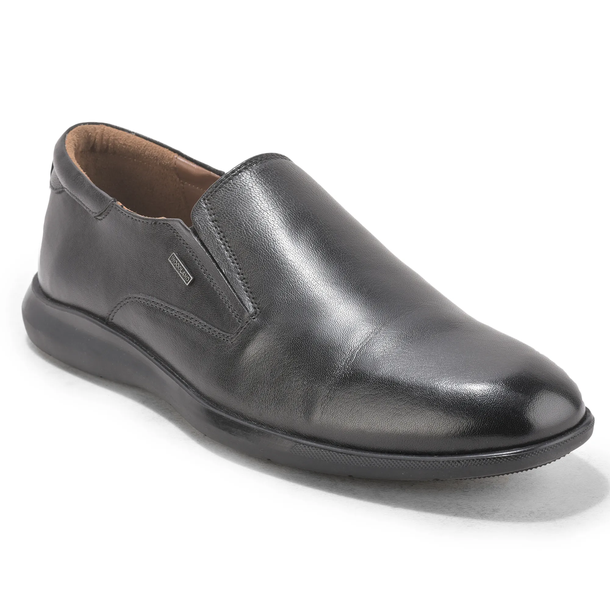 Black Softy Leather Slip On Shoes For Men - Thumbnail 10