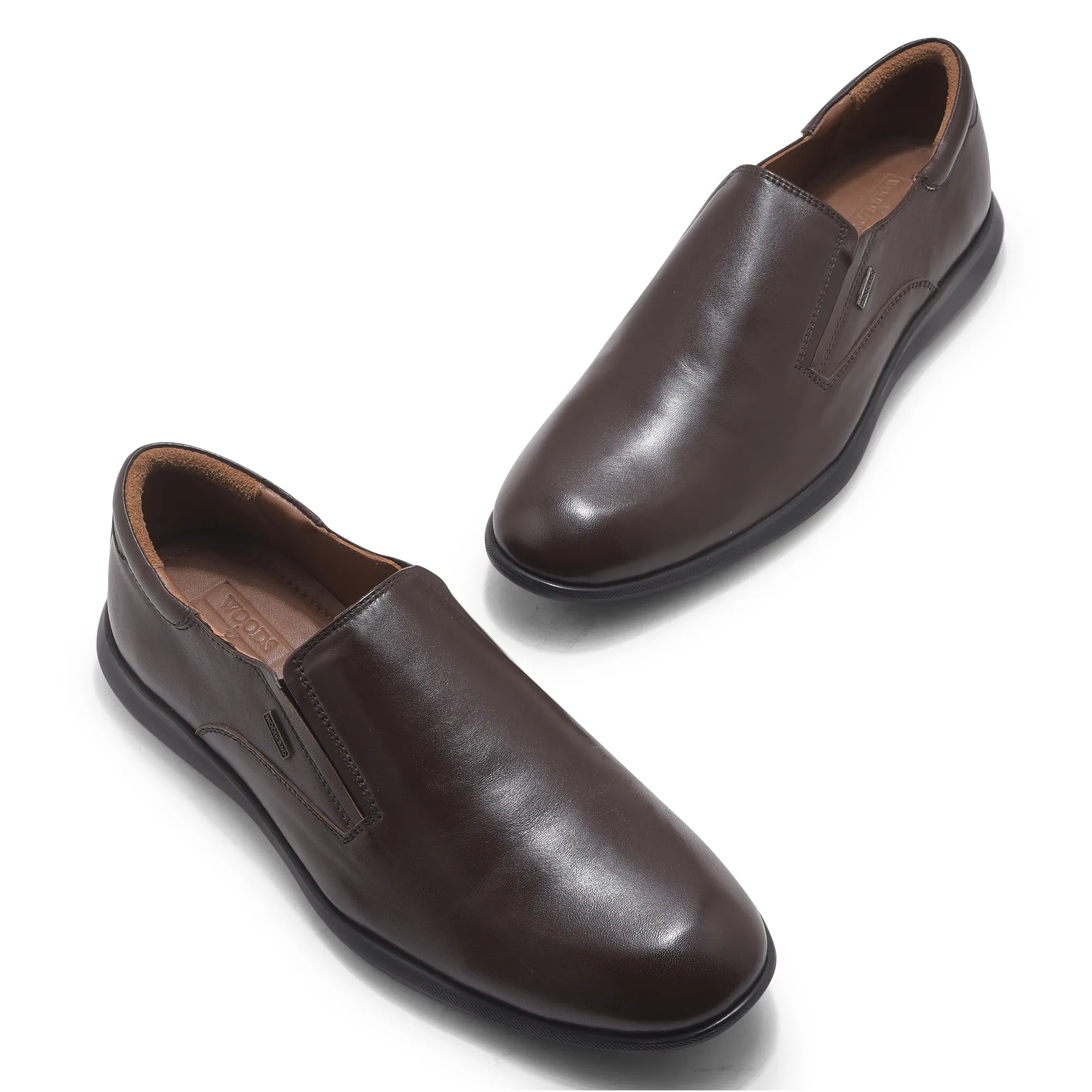 Brown Softy Leather Slip On Shoes For Men - Thumbnail 2