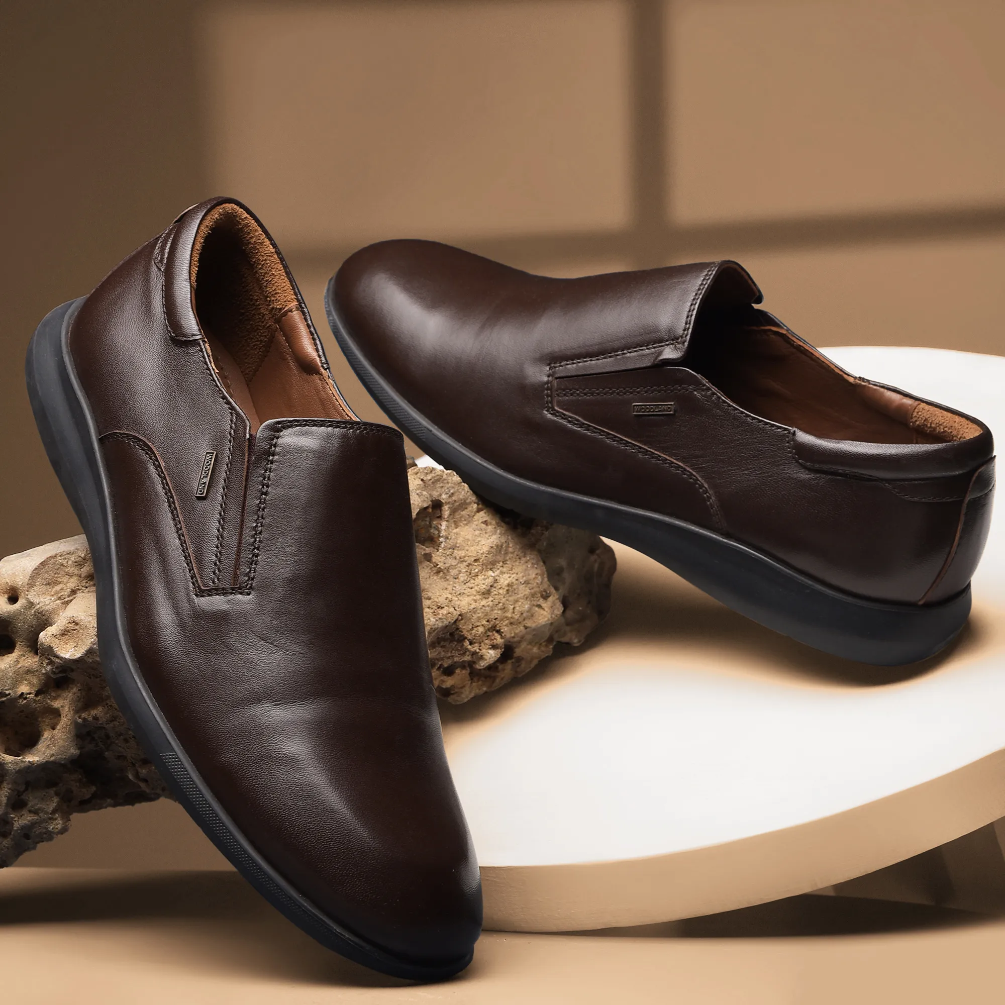 Brown Softy Leather Slip On Shoes For Men - Thumbnail 10