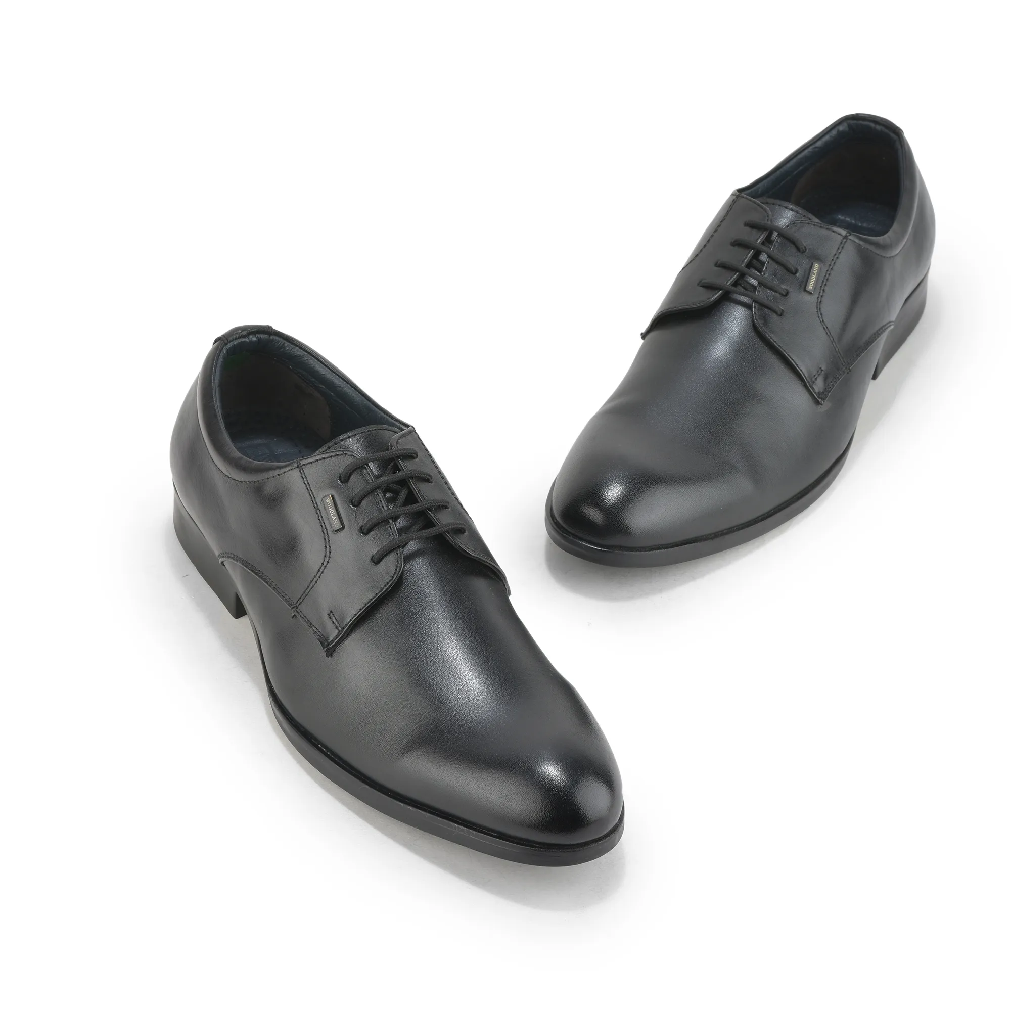 Woodland Men's Black Signature Classic Lace Shoes - Thumbnail 4