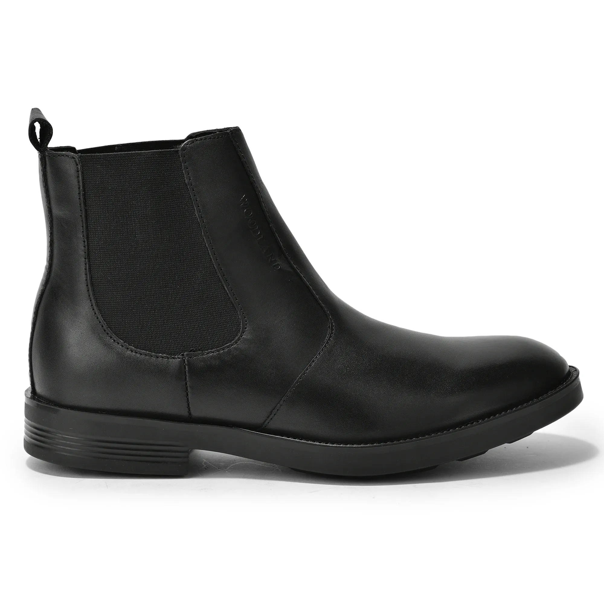 Woodland Men Black Softy Leather Chelsea Boots - Image 1