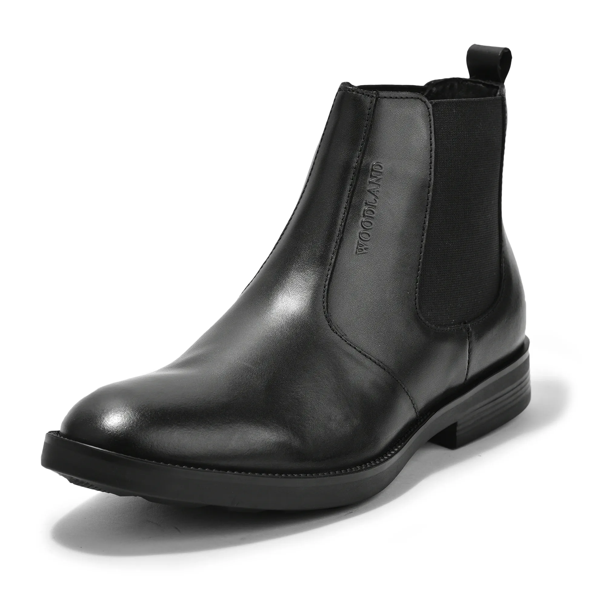 Woodland Men Black Softy Leather Chelsea Boots - Thumbnail 11