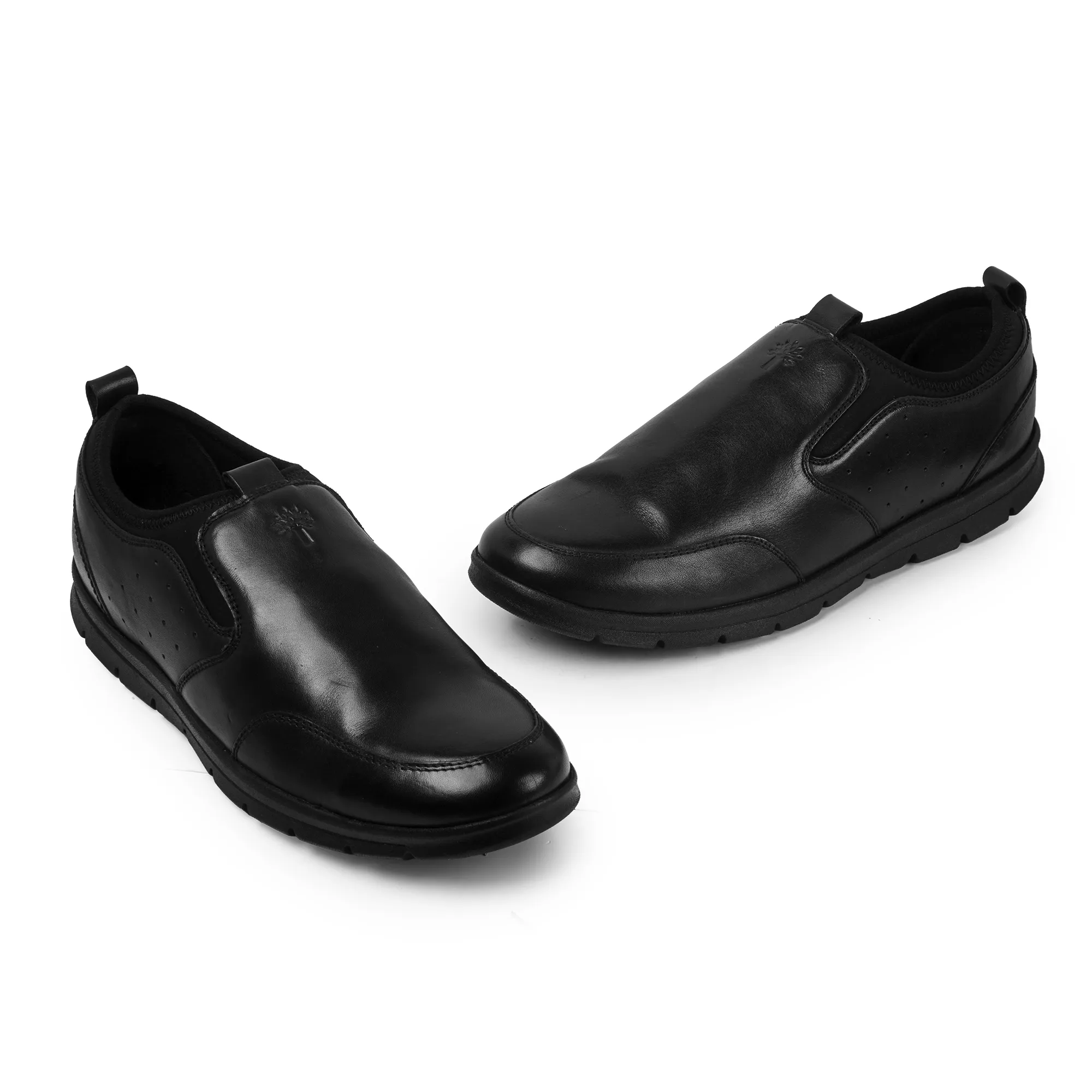 Woodland Men’s Black Signature Suede Slippers - Thumbnail 4