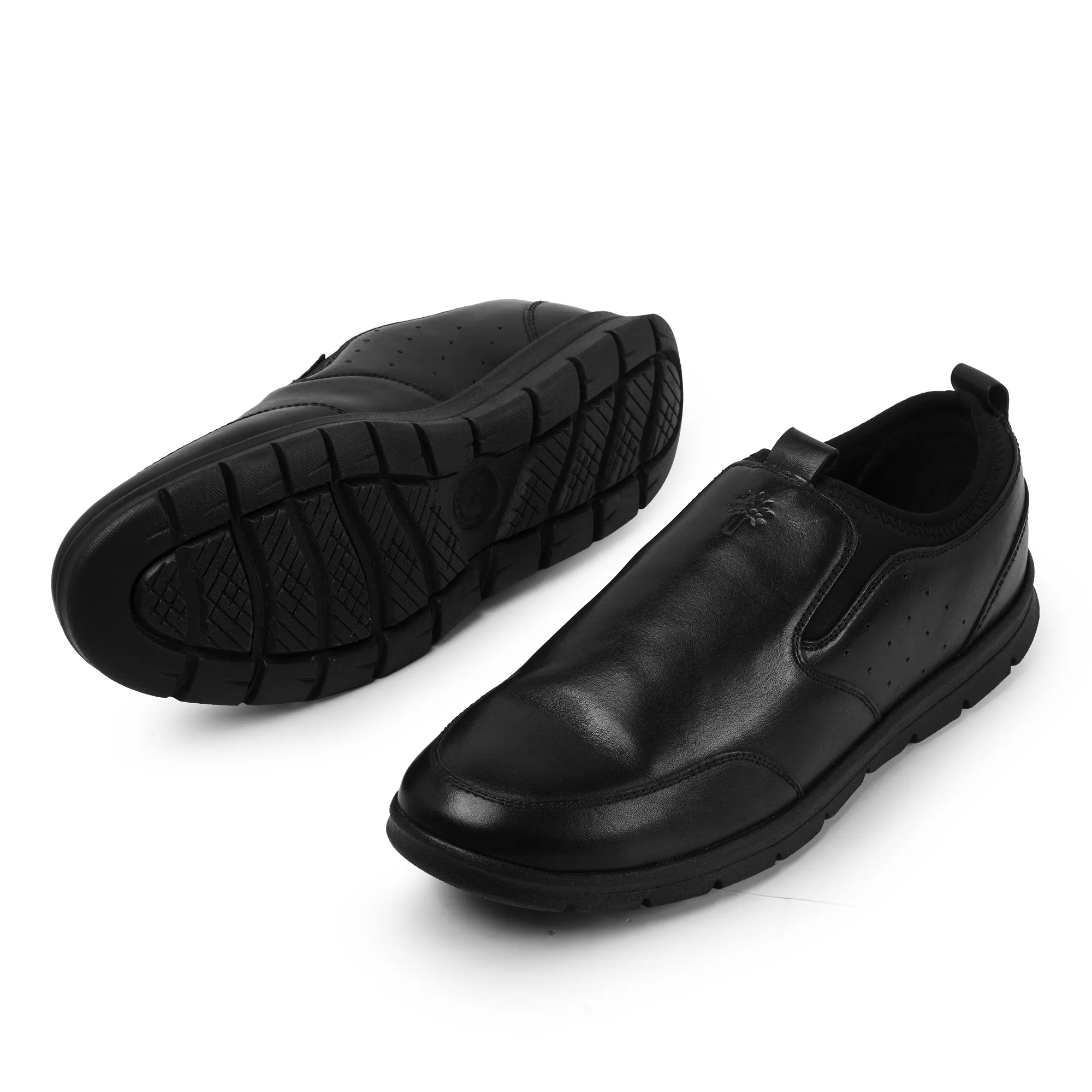 Woodland Men’s Black Signature Suede Slippers - Thumbnail 6