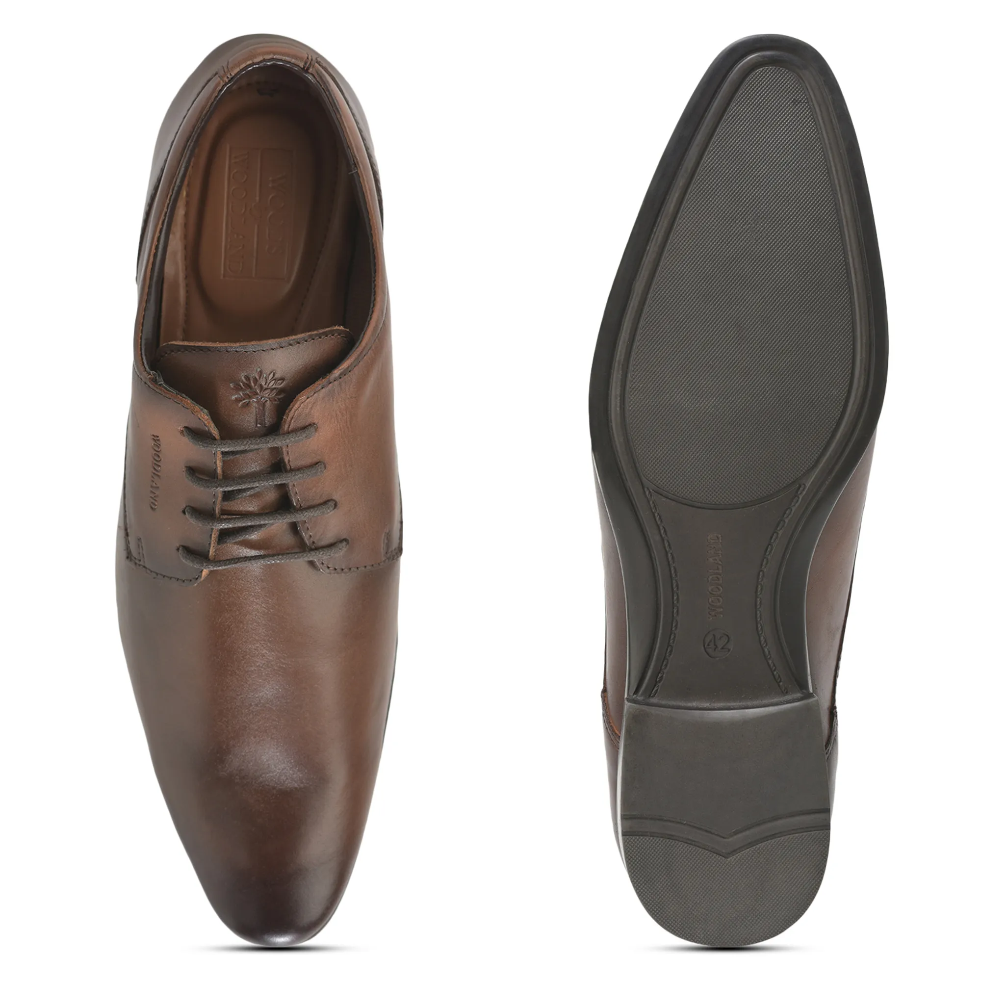 Formal Brown Oxford Shoes for Men - Thumbnail 9