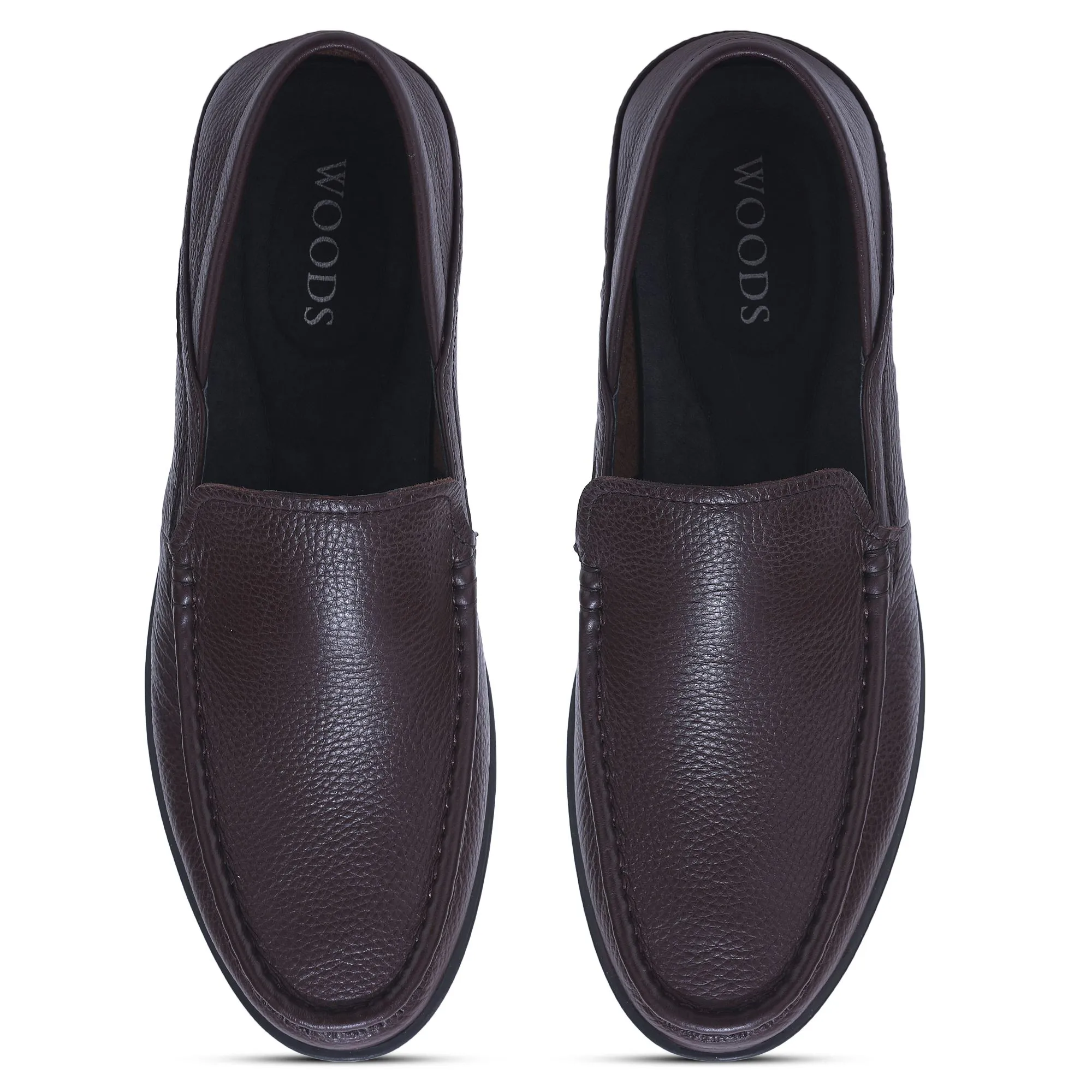 Woods BROWN slip-on shoes for men - Thumbnail 3