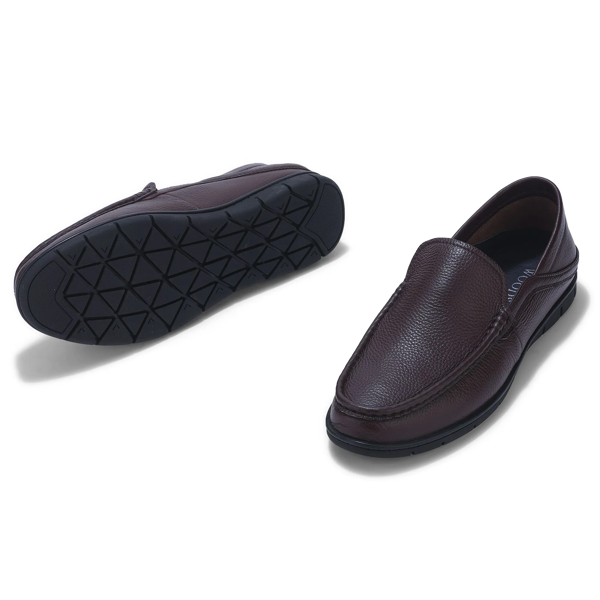 Woods BROWN slip-on shoes for men - Thumbnail 4